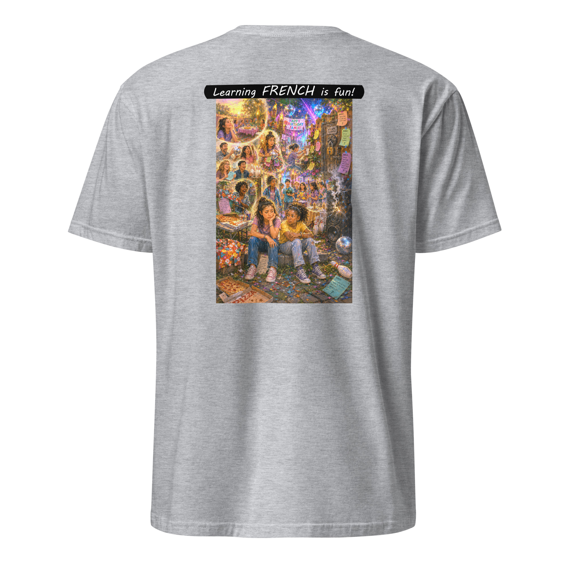 Unisex Softstyle T-Shirt - Learning FRENCH is fun! - The Surprise Party - Image 44
