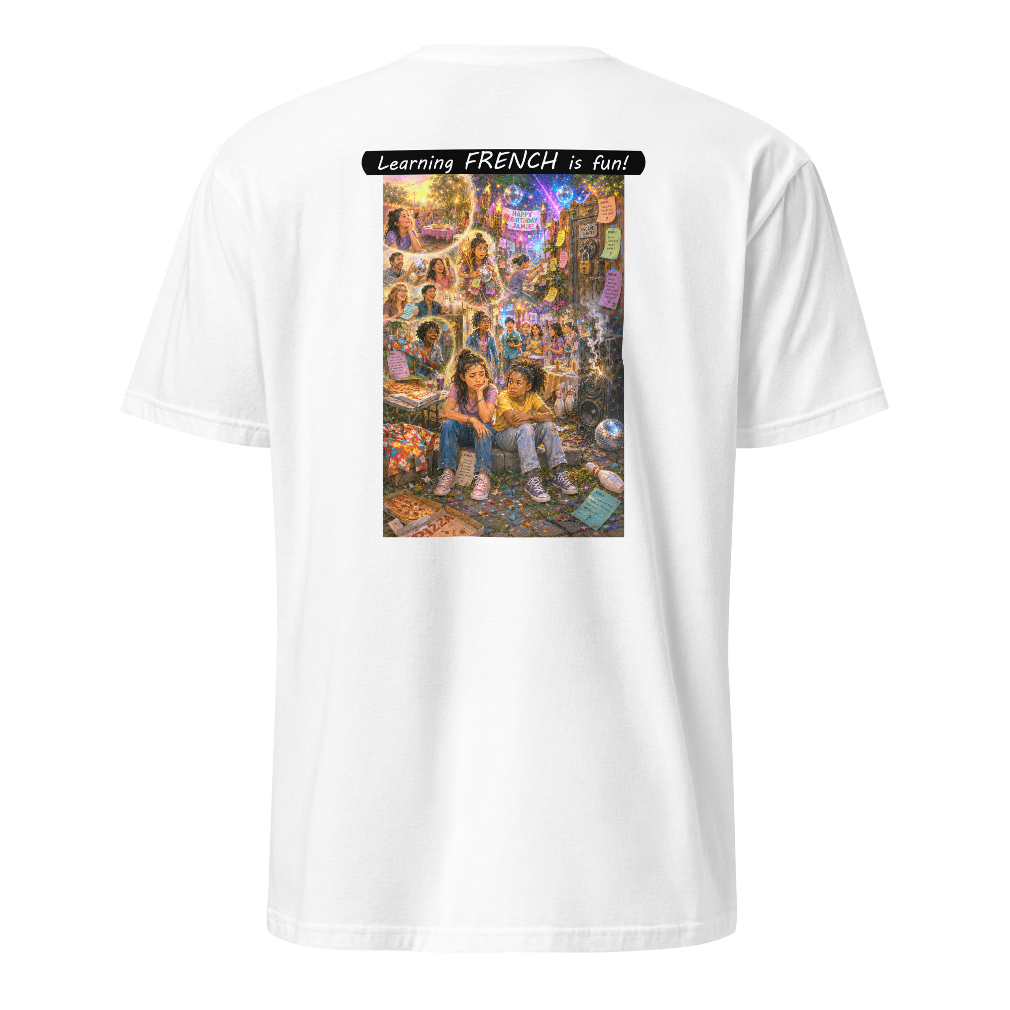 Unisex Softstyle T-Shirt - Learning FRENCH is fun! - The Surprise Party - Image 48