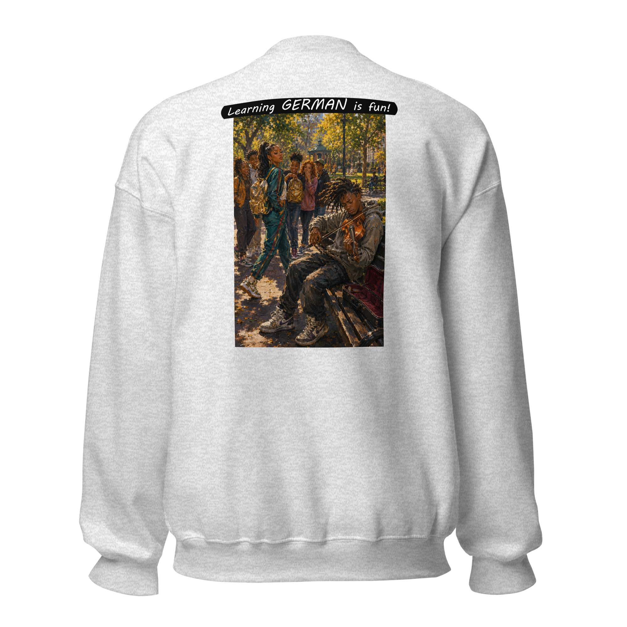 Unisex Crew Neck Sweatshirt - Learning GERMAN is fun! - The Spotlight - Image 17