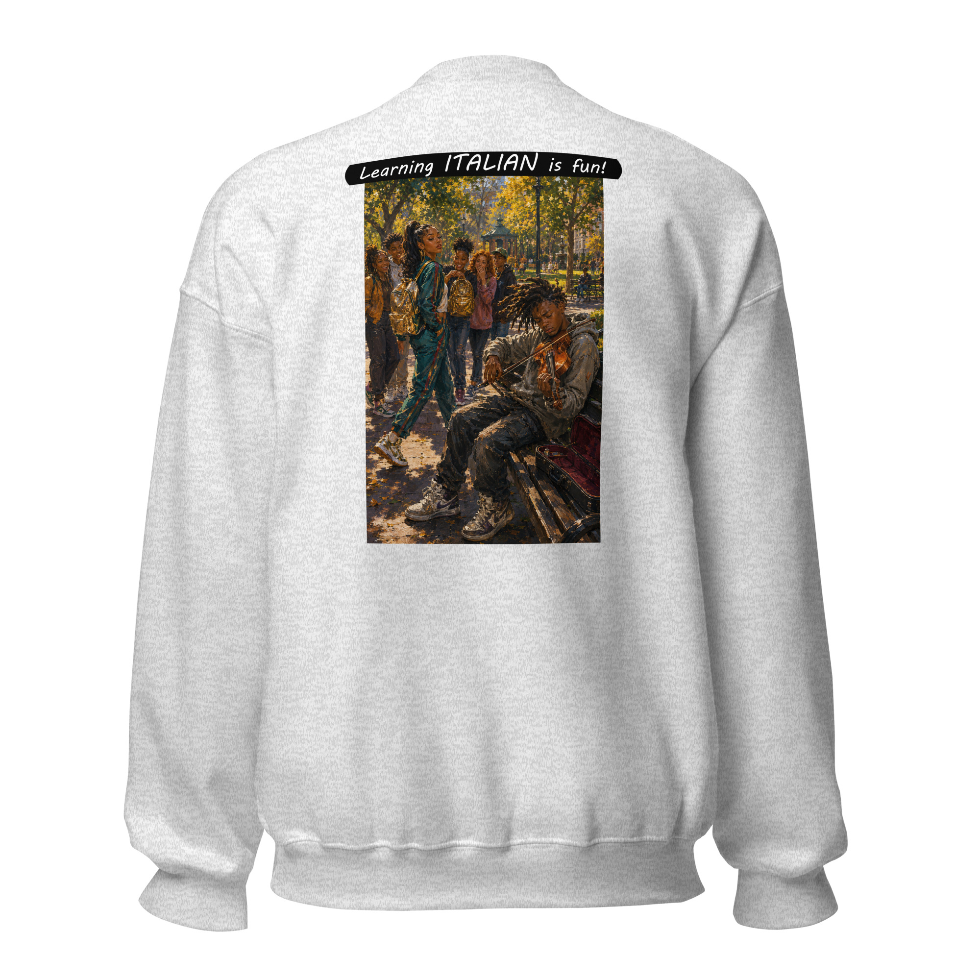 Unisex Crew Neck Sweatshirt - Learning ITALIAN is fun! -The Spotlight - Image 17