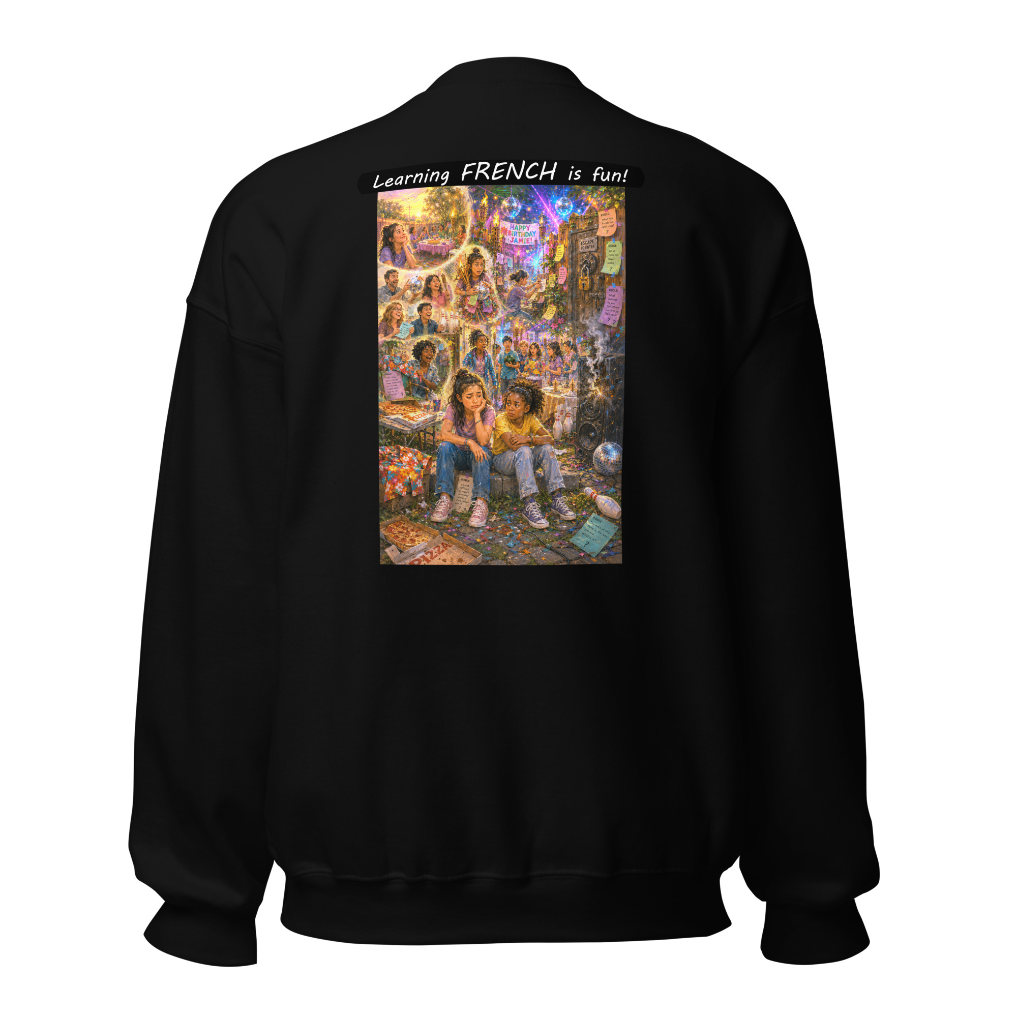 Unisex Crew Neck Sweatshirt - Learning FRENCH is fun! - The Surprise Party - Image 31