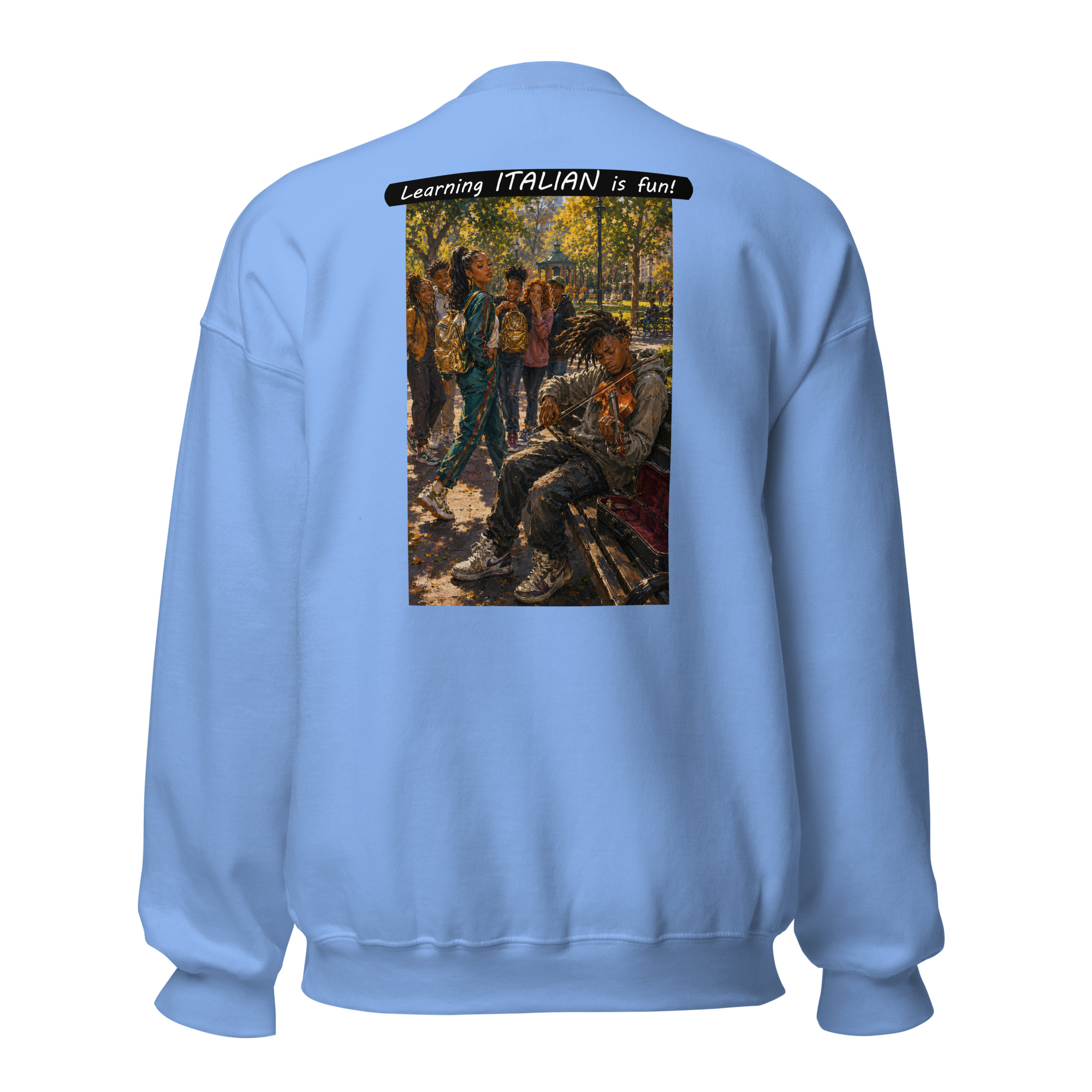 Unisex Crew Neck Sweatshirt - Learning ITALIAN is fun! -The Spotlight - Image 49