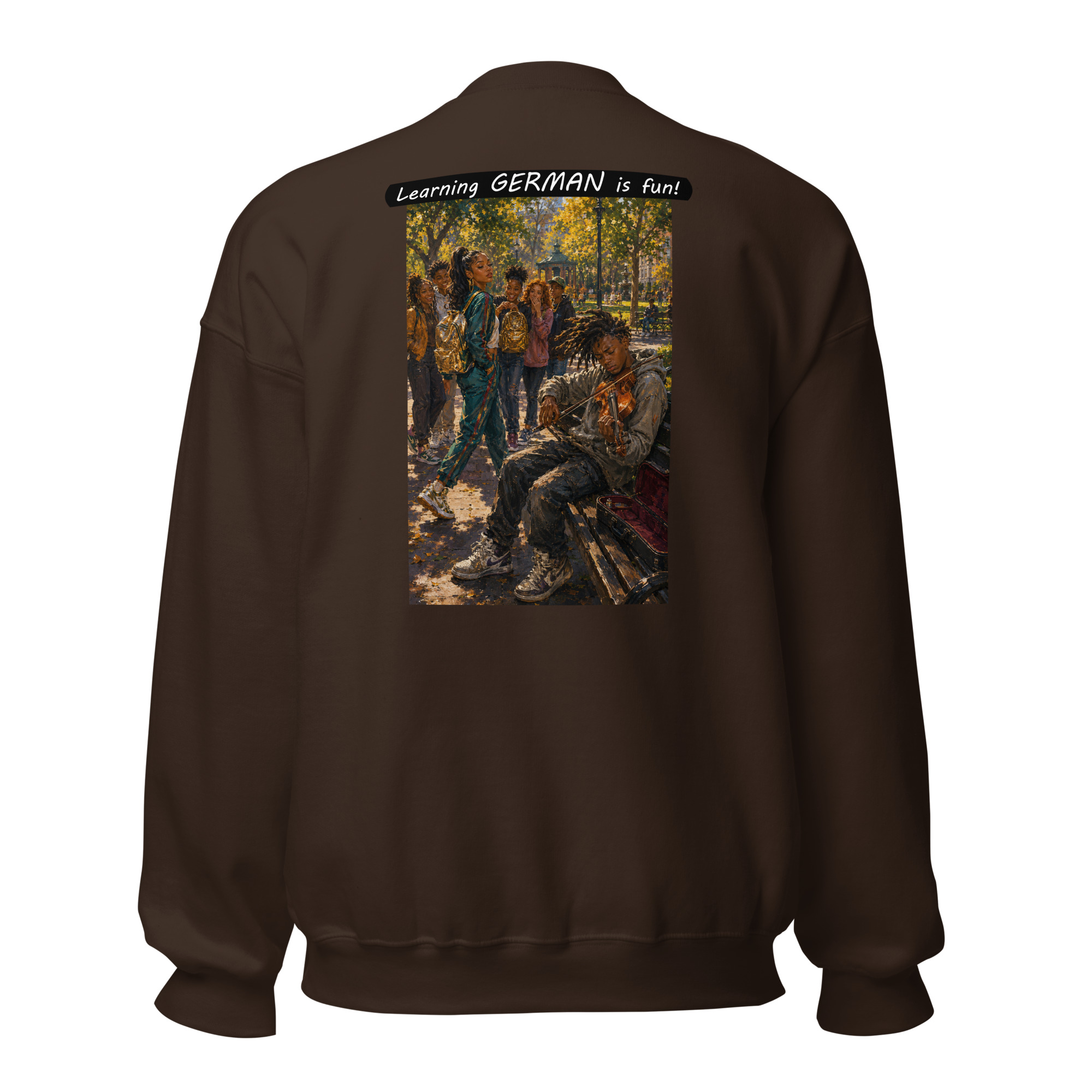 Unisex Crew Neck Sweatshirt - Learning GERMAN is fun! - The Spotlight - Image 13