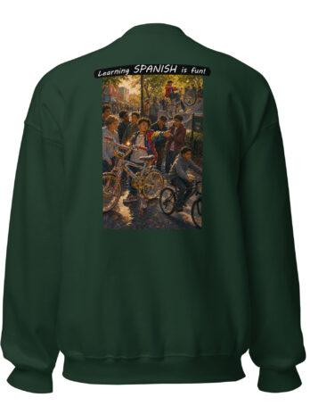 Unisex Crew Neck Sweatshirt – Learning SPANISH is fun! – The Show Off