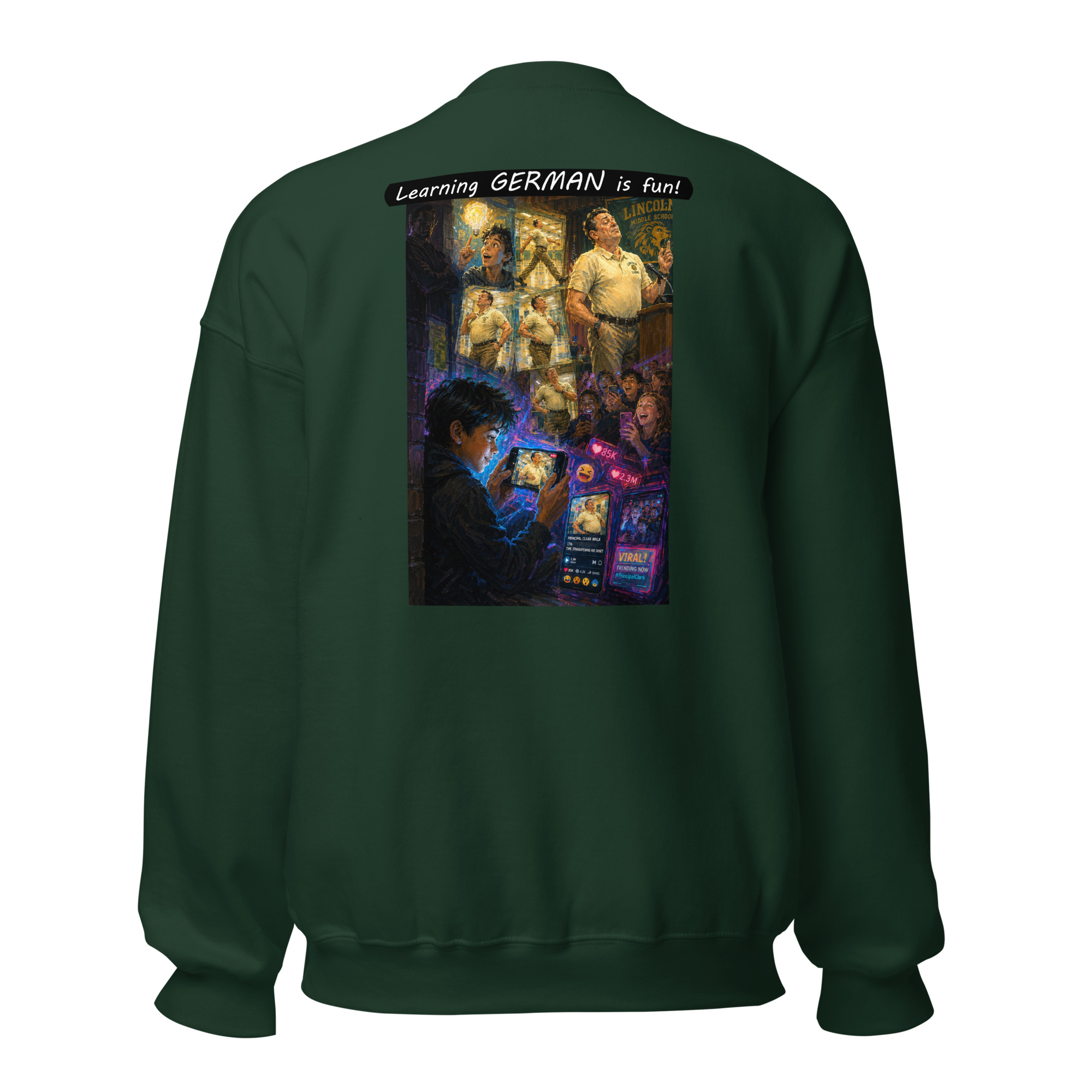 Unisex Crew Neck Sweatshirt - Learning GERMAN is fun! - The Influencer - Image 51