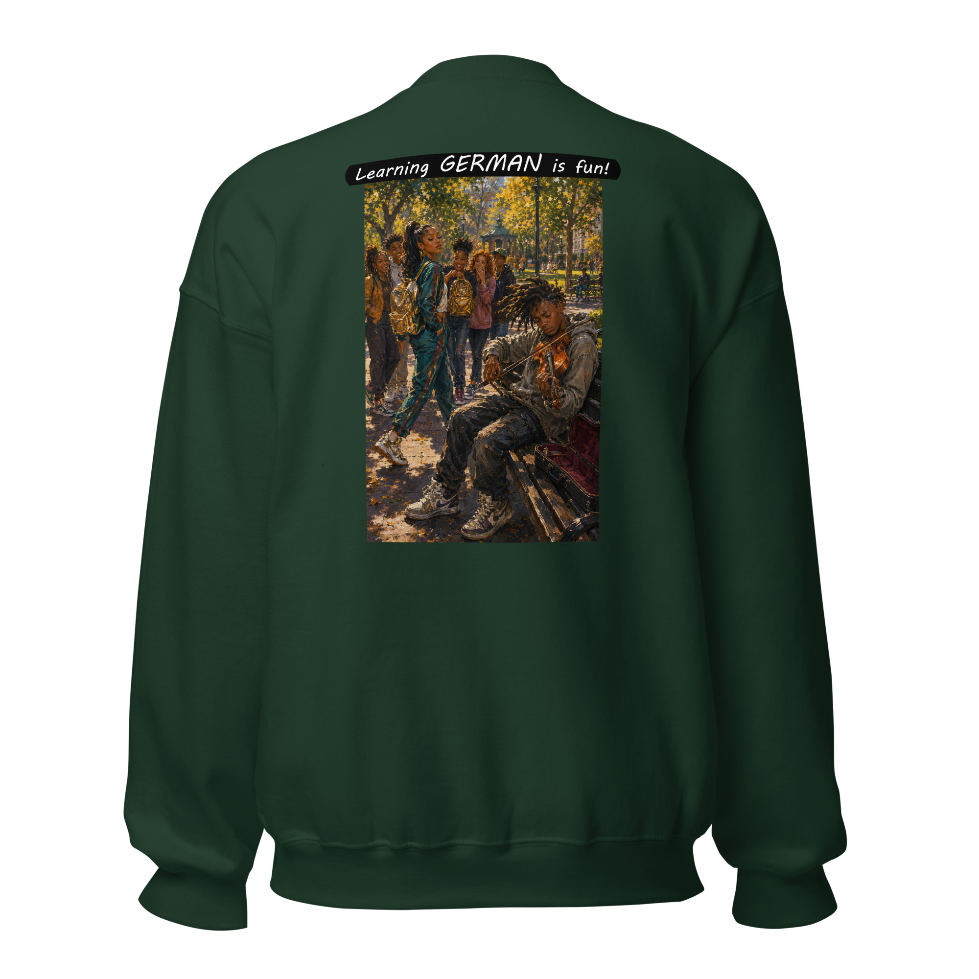 Unisex Crew Neck Sweatshirt - Learning GERMAN is fun! - The Spotlight - Image 51