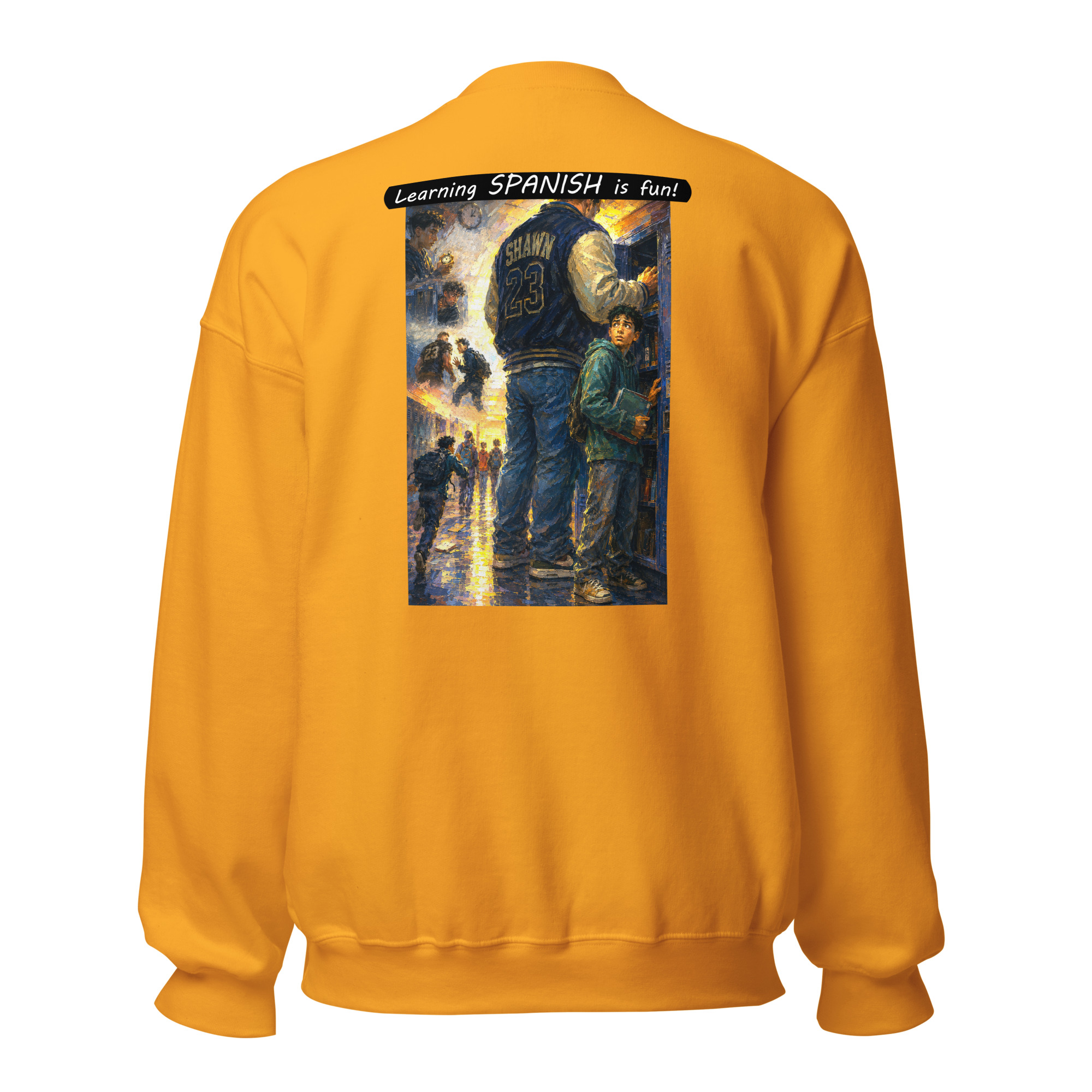 Unisex Crew Neck Sweatshirt - Learning SPANISH is fun! - The School Locker - Image 41