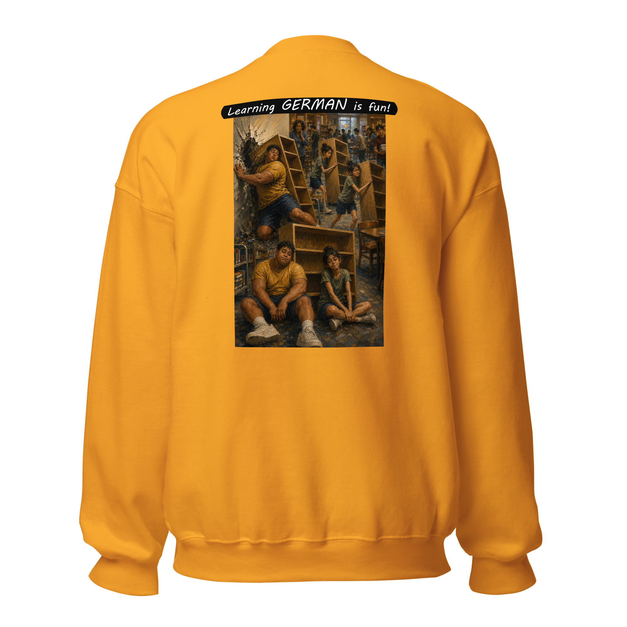 Unisex Crew Neck Sweatshirt - Learning GERMAN is fun! - Fair Trade - Image 45