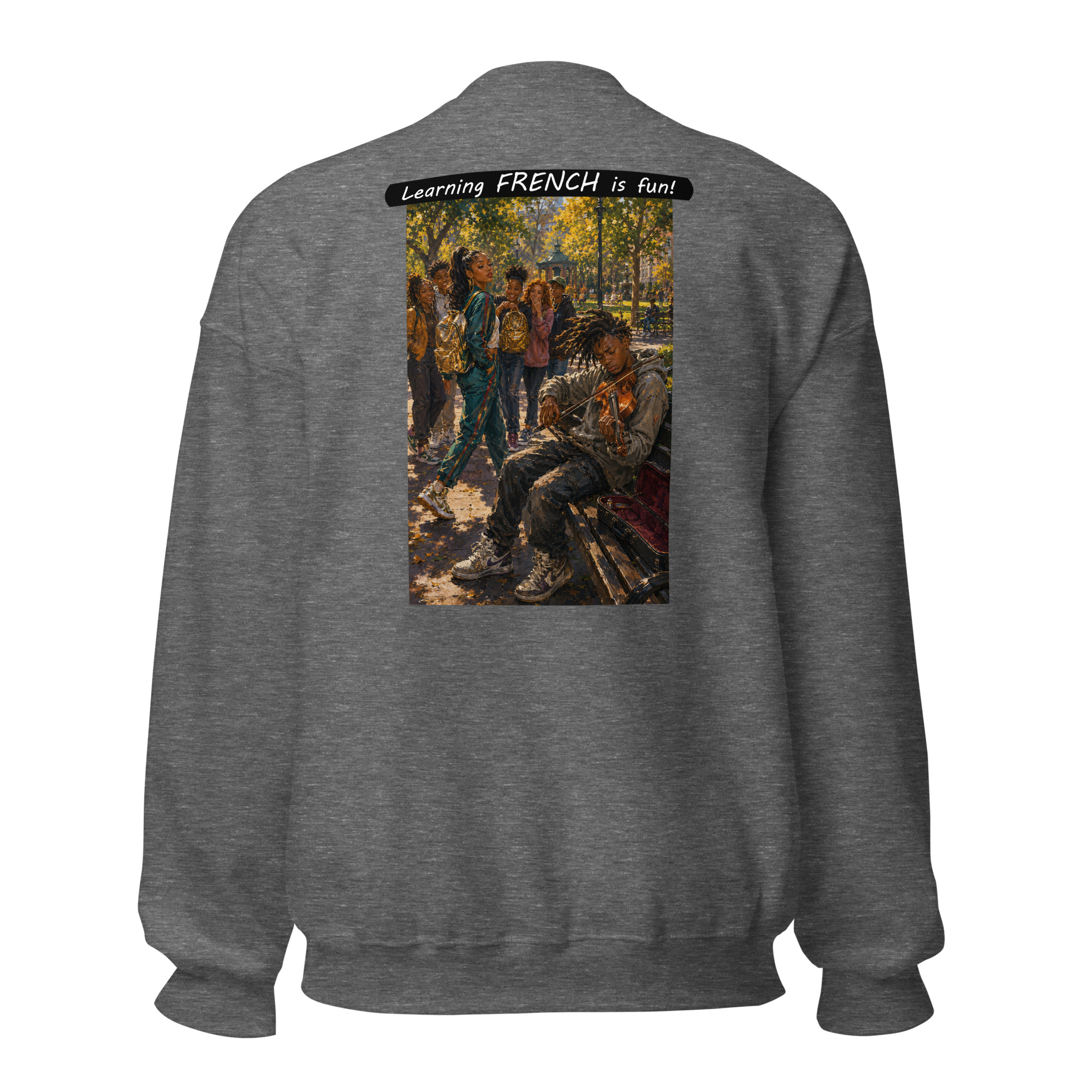 Unisex Crew Neck Sweatshirt - Learning FRENCH is fun! -The Spotlight - Image 27