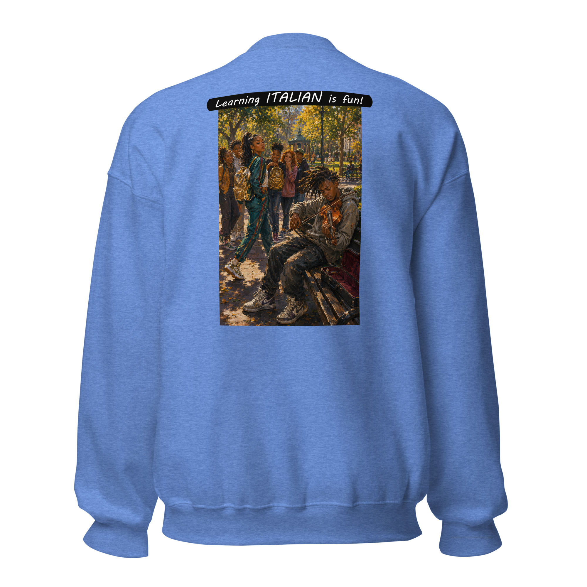 Unisex Crew Neck Sweatshirt - Learning ITALIAN is fun! -The Spotlight - Image 29