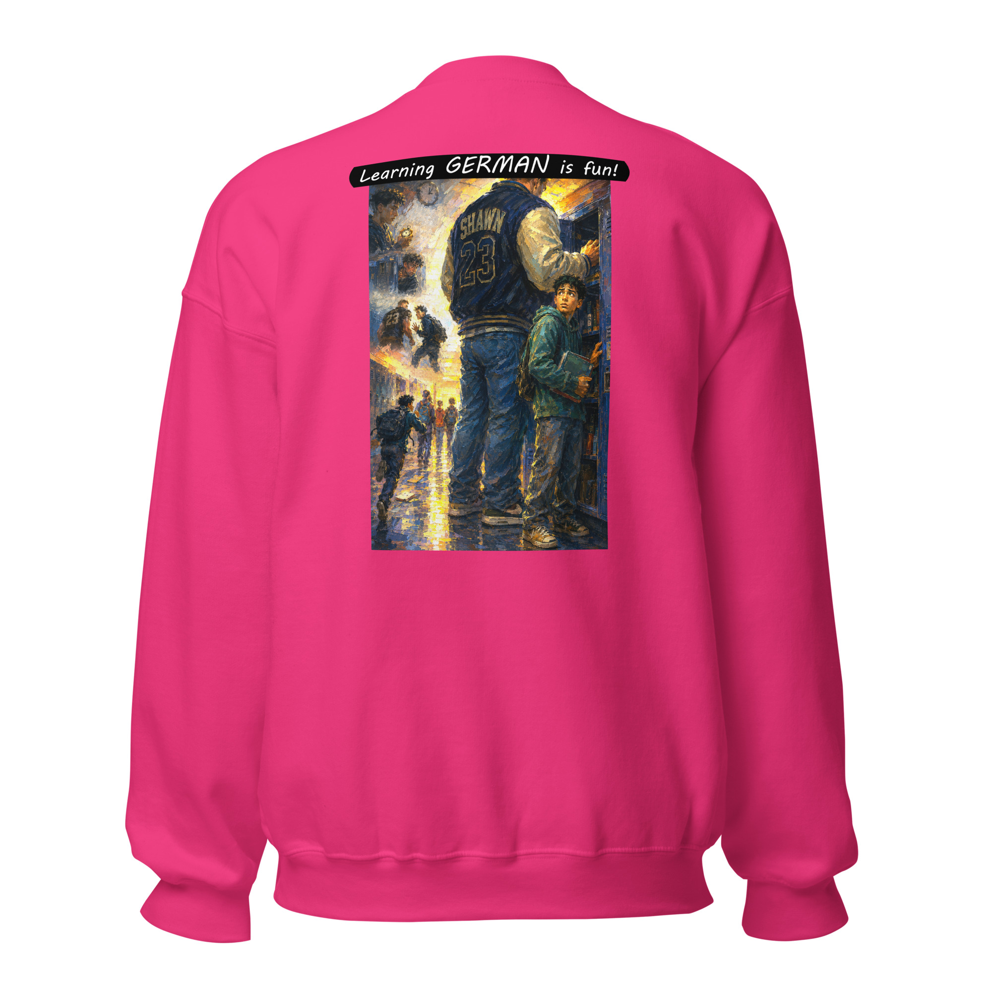 Unisex Crew Neck Sweatshirt - Learning GERMAN is fun! - The School Locker - Image 23