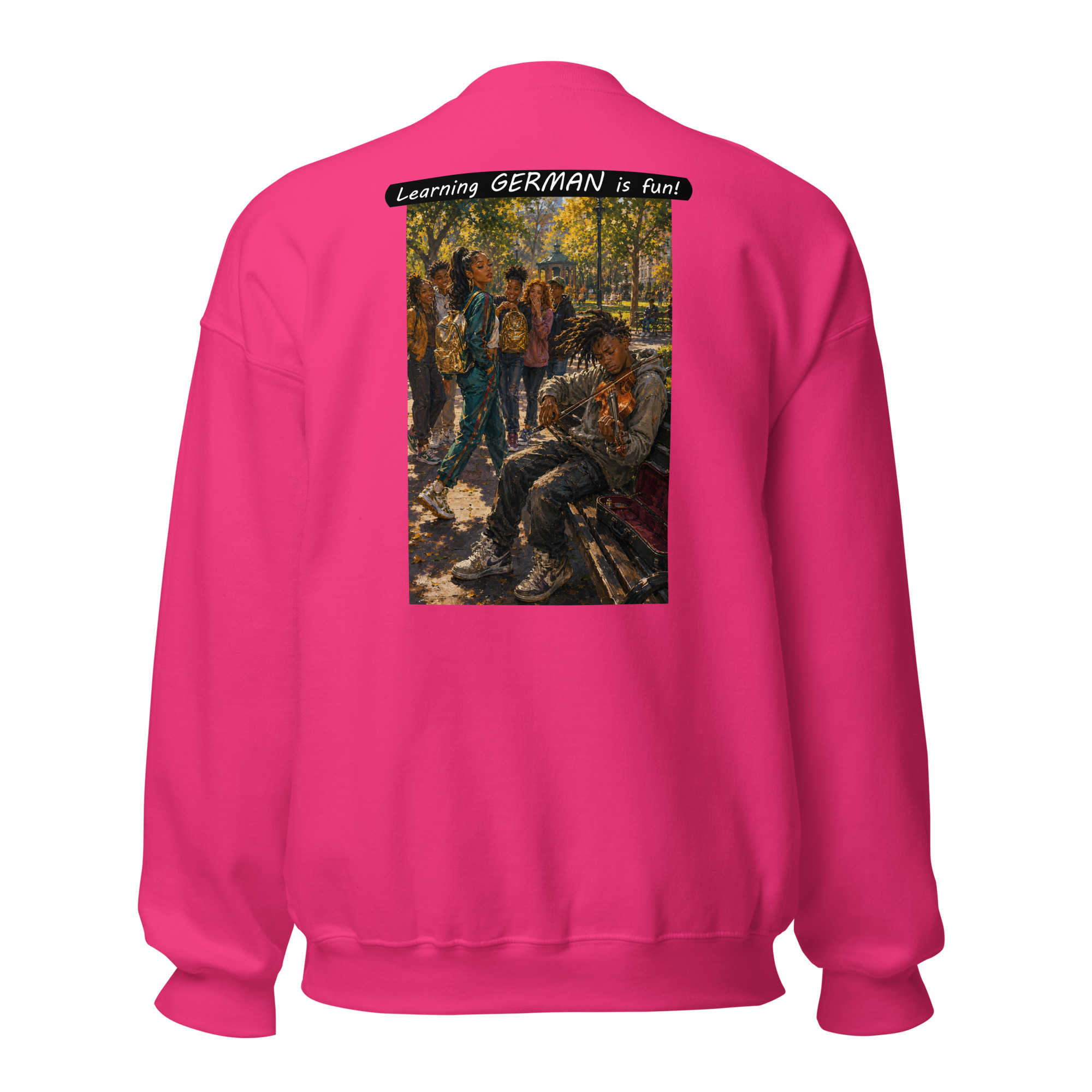 Unisex Crew Neck Sweatshirt - Learning GERMAN is fun! - The Spotlight - Image 23