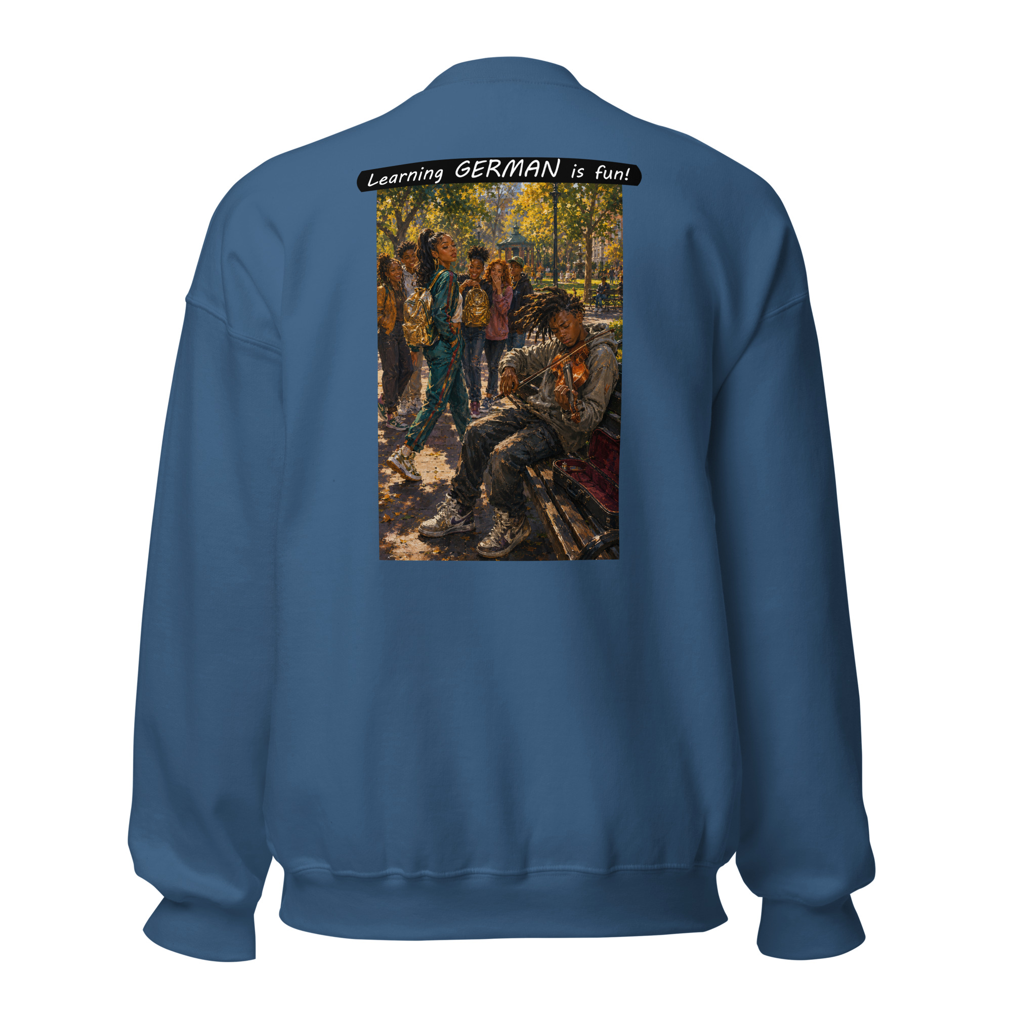 Unisex Crew Neck Sweatshirt - Learning GERMAN is fun! - The Spotlight - Image 39
