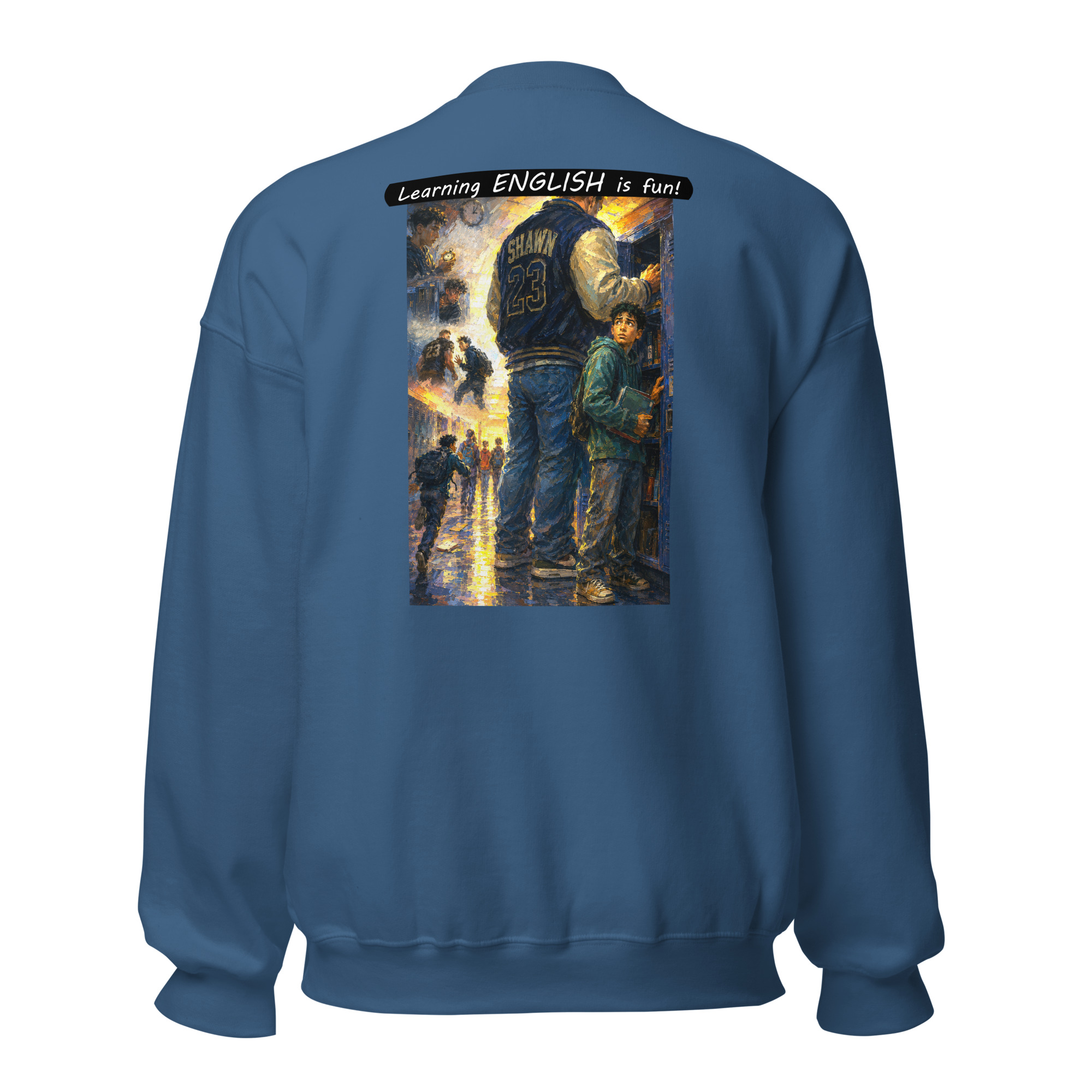 Unisex Crew Neck Sweatshirt - Learning ENGLISH is fun! - The School Locker - Image 43