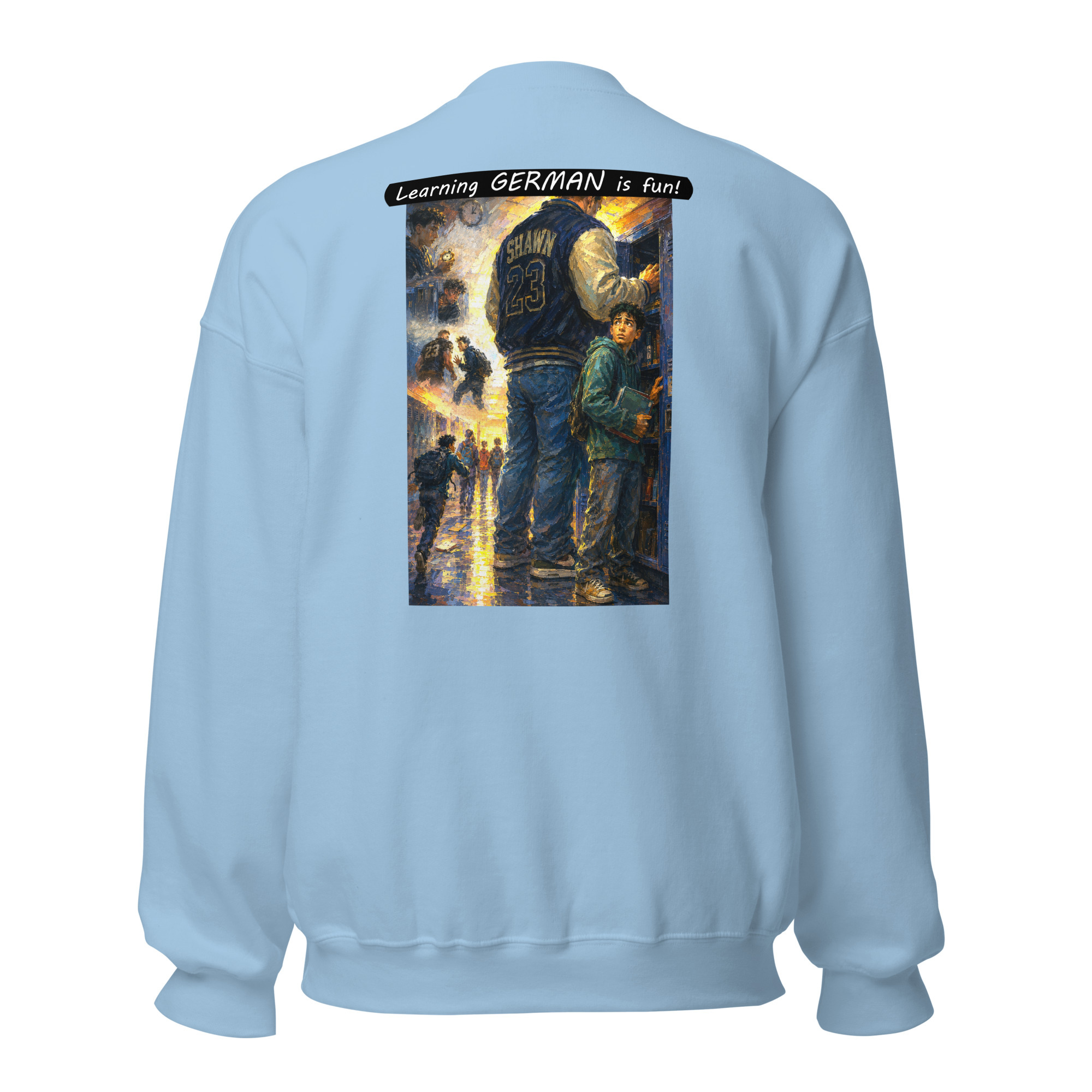 Unisex Crew Neck Sweatshirt - Learning GERMAN is fun! - The School Locker - Image 25