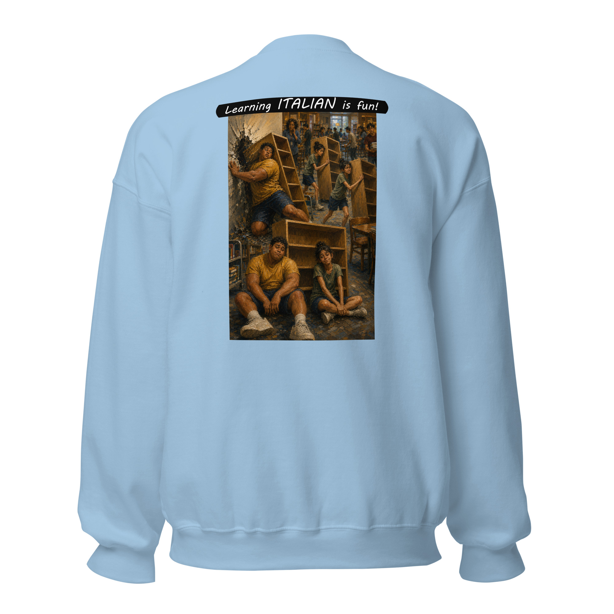 Unisex Crew Neck Sweatshirt - Learning ITALIAN is fun! - Fair Trade - Image 23