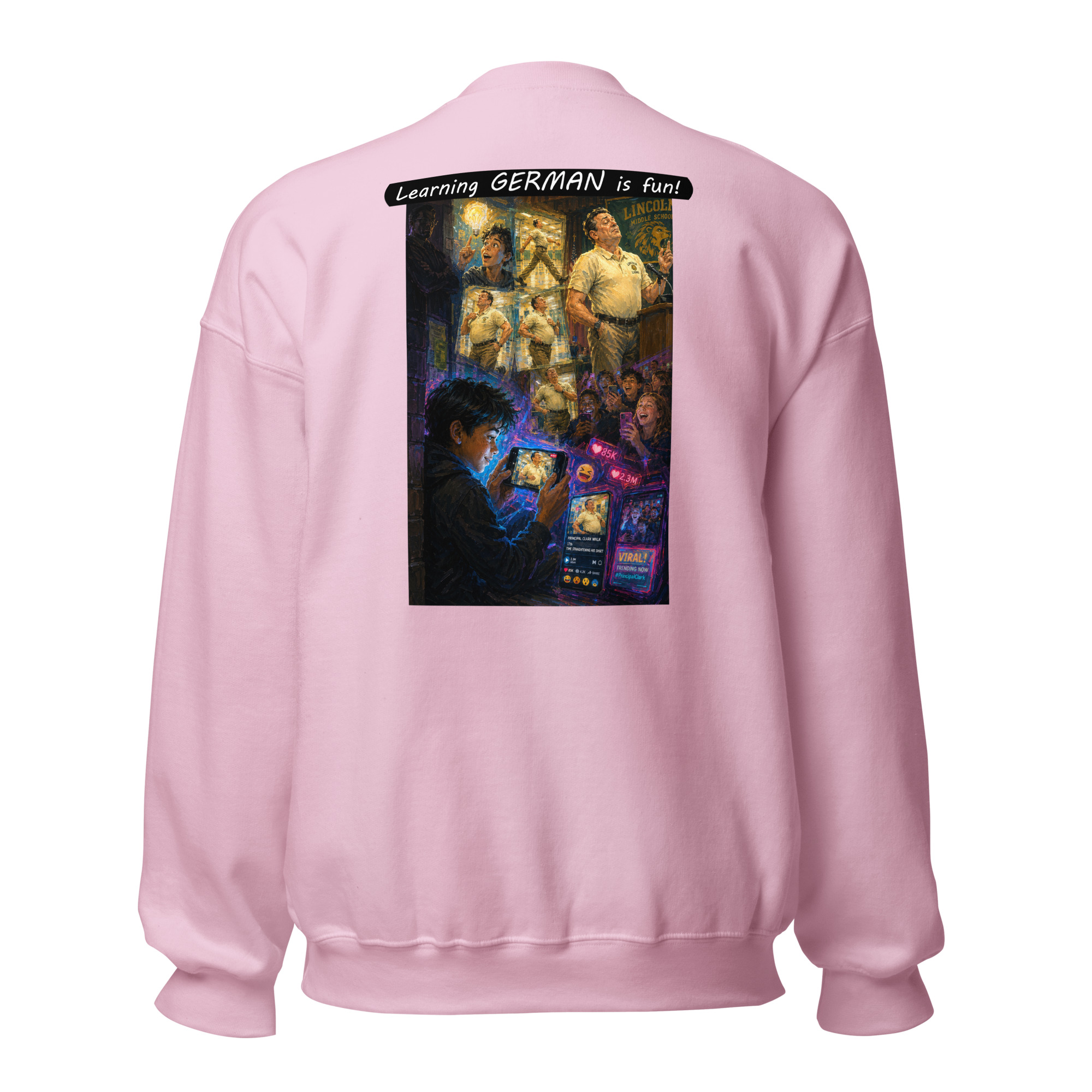 Unisex Crew Neck Sweatshirt - Learning GERMAN is fun! - The Influencer - Image 7