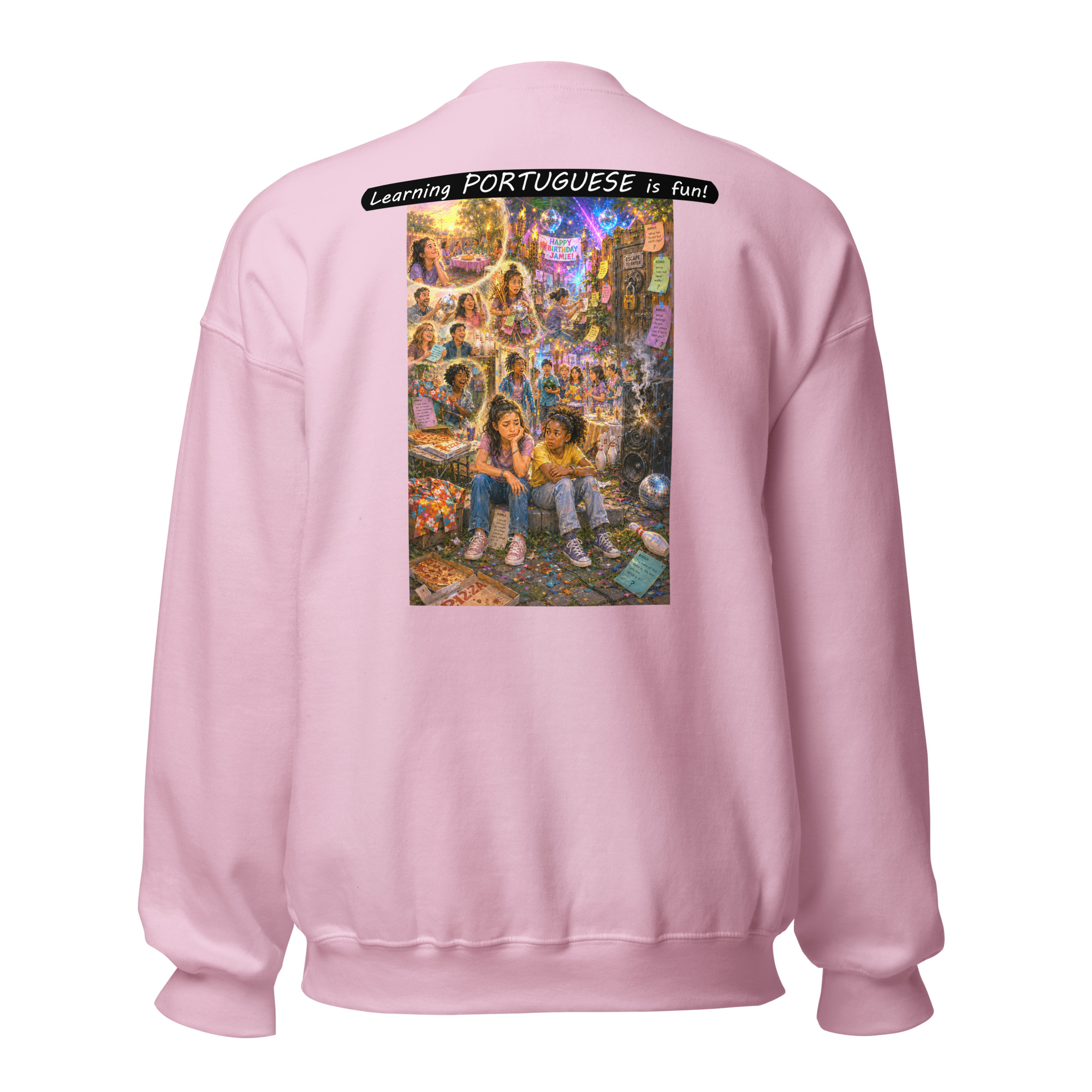 Unisex Crew Neck Sweatshirt - Learning PORTUGUESE is fun! - The Surprise Party - Image 17