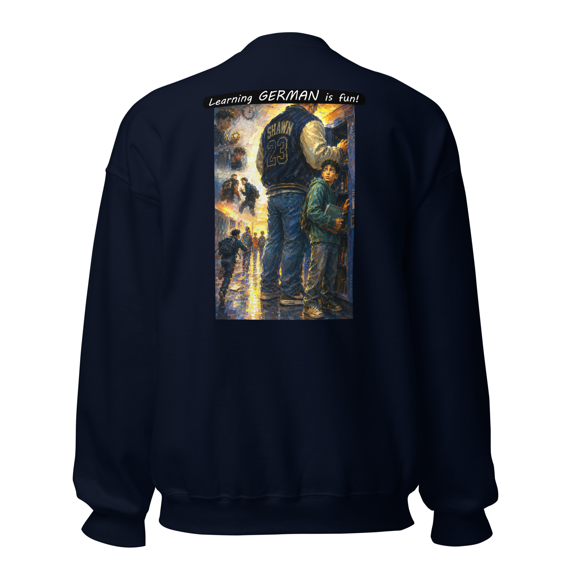 Unisex Crew Neck Sweatshirt - Learning GERMAN is fun! - The School Locker - Image 31