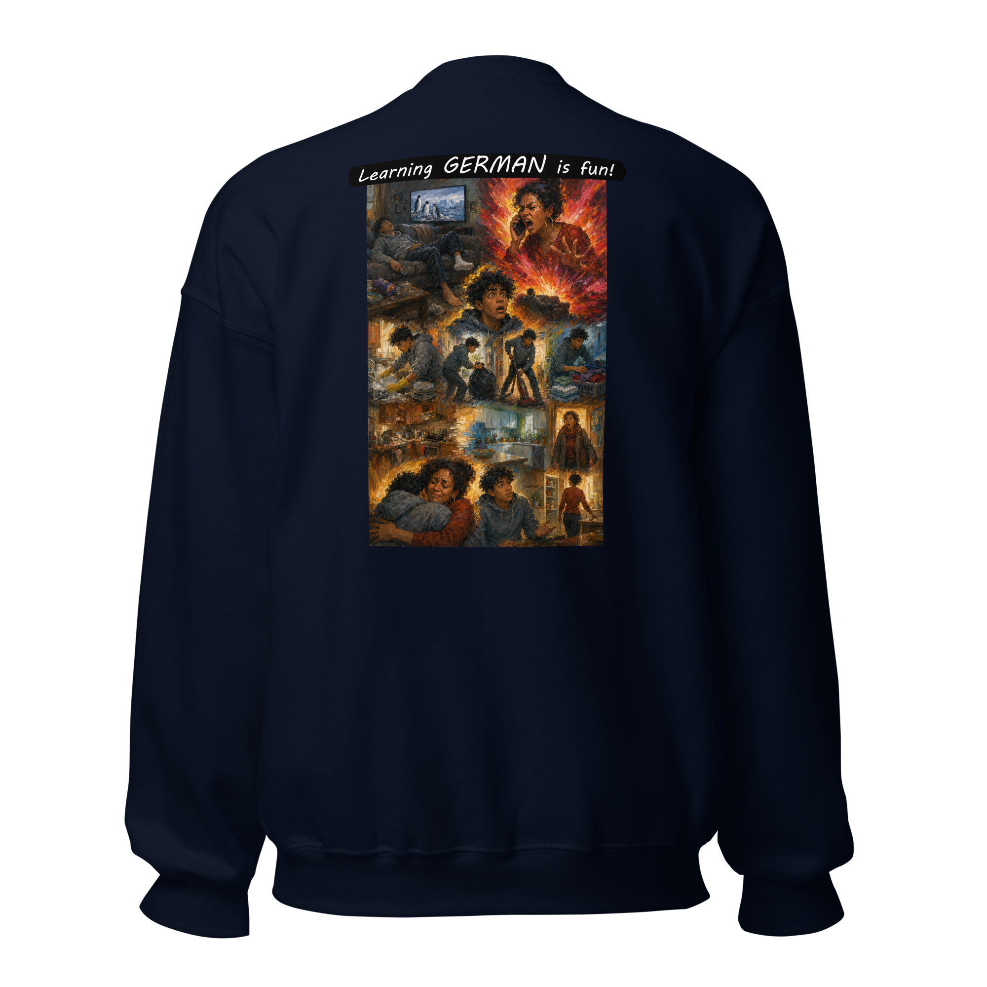 Unisex Crew Neck Sweatshirt - Learning GERMAN is fun! - Your Mama - Image 35