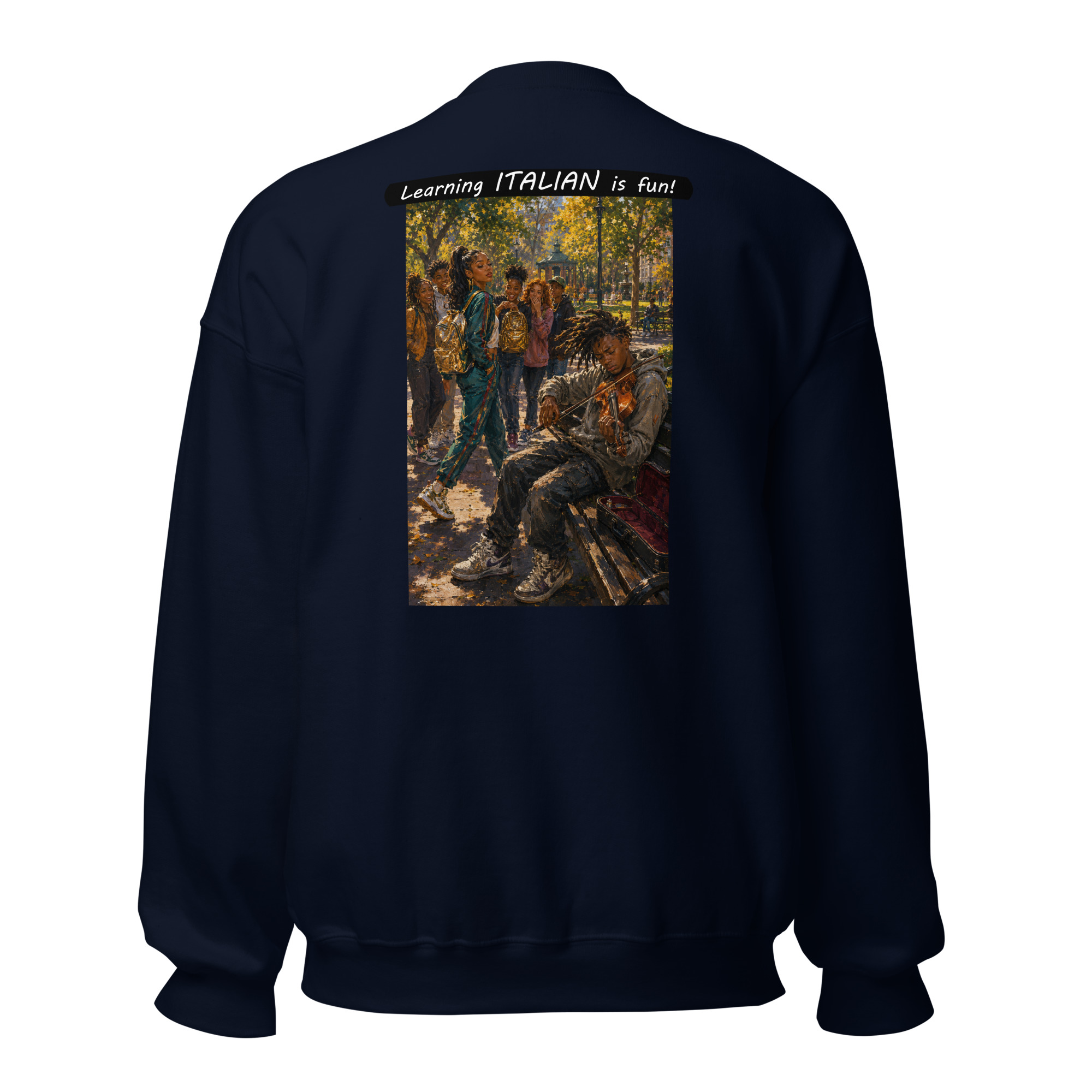 Unisex Crew Neck Sweatshirt - Learning ITALIAN is fun! -The Spotlight - Image 33