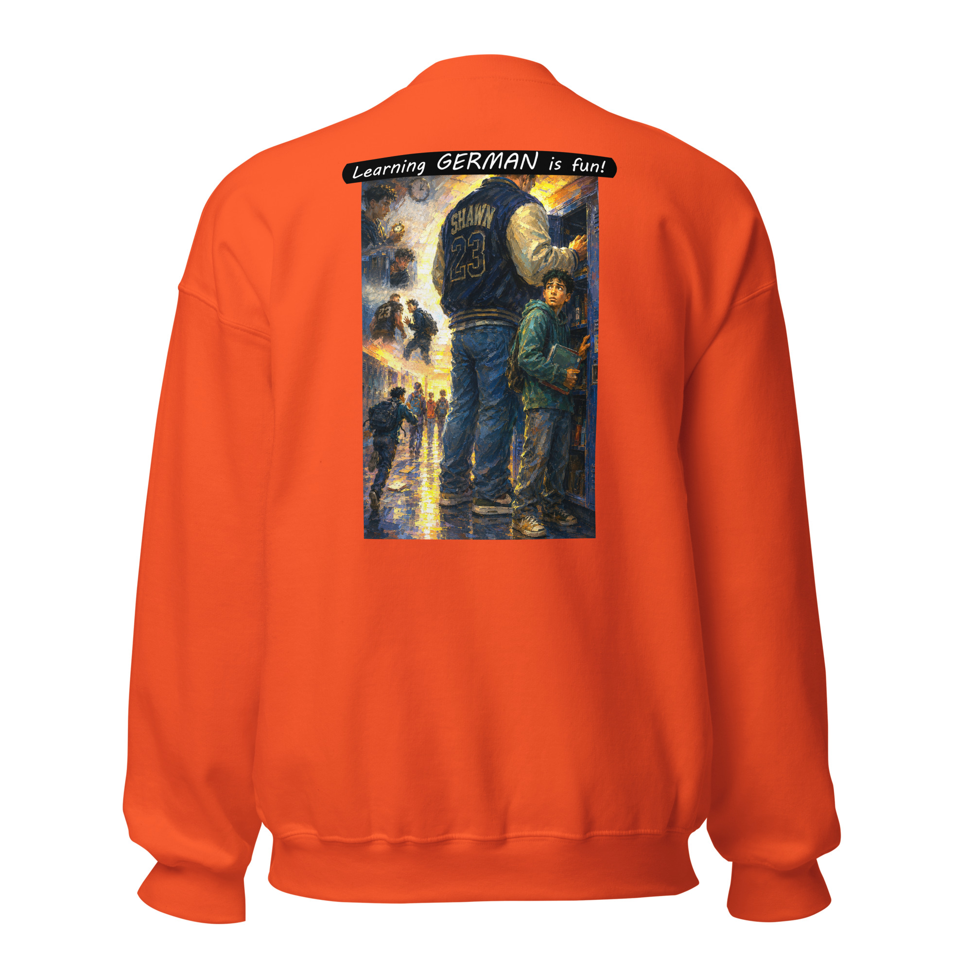 Unisex Crew Neck Sweatshirt - Learning GERMAN is fun! - The School Locker - Image 35