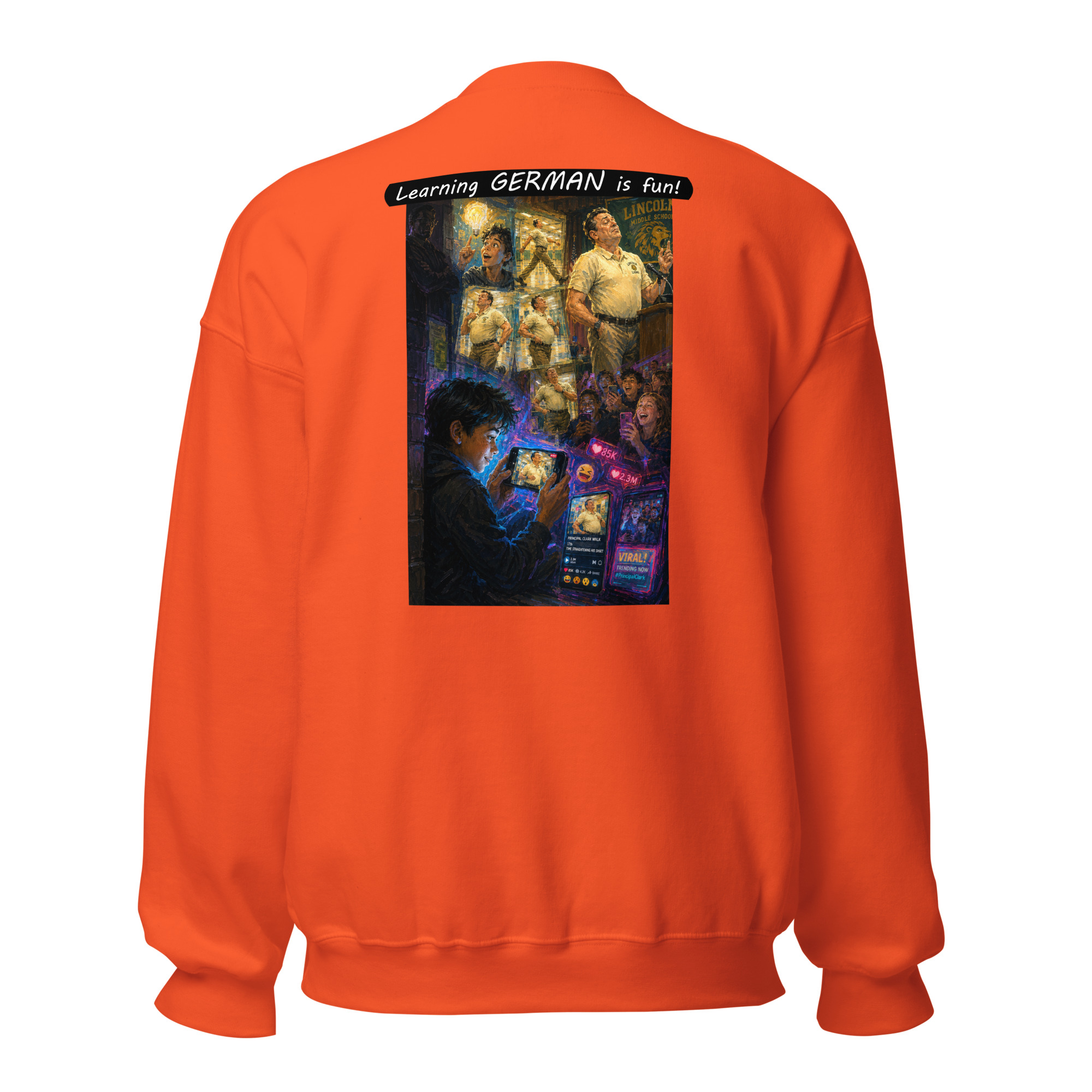Unisex Crew Neck Sweatshirt - Learning GERMAN is fun! - The Influencer - Image 35
