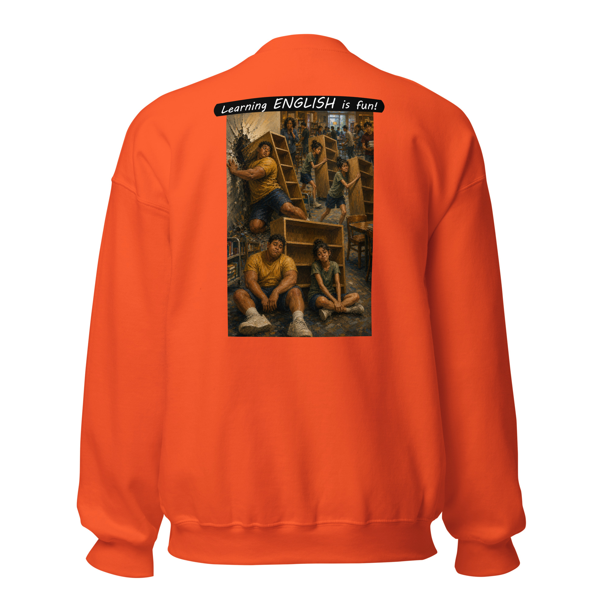 Unisex Crew Neck Sweatshirt - Learning ENGLISH is fun! - Fair Trade - Image 33