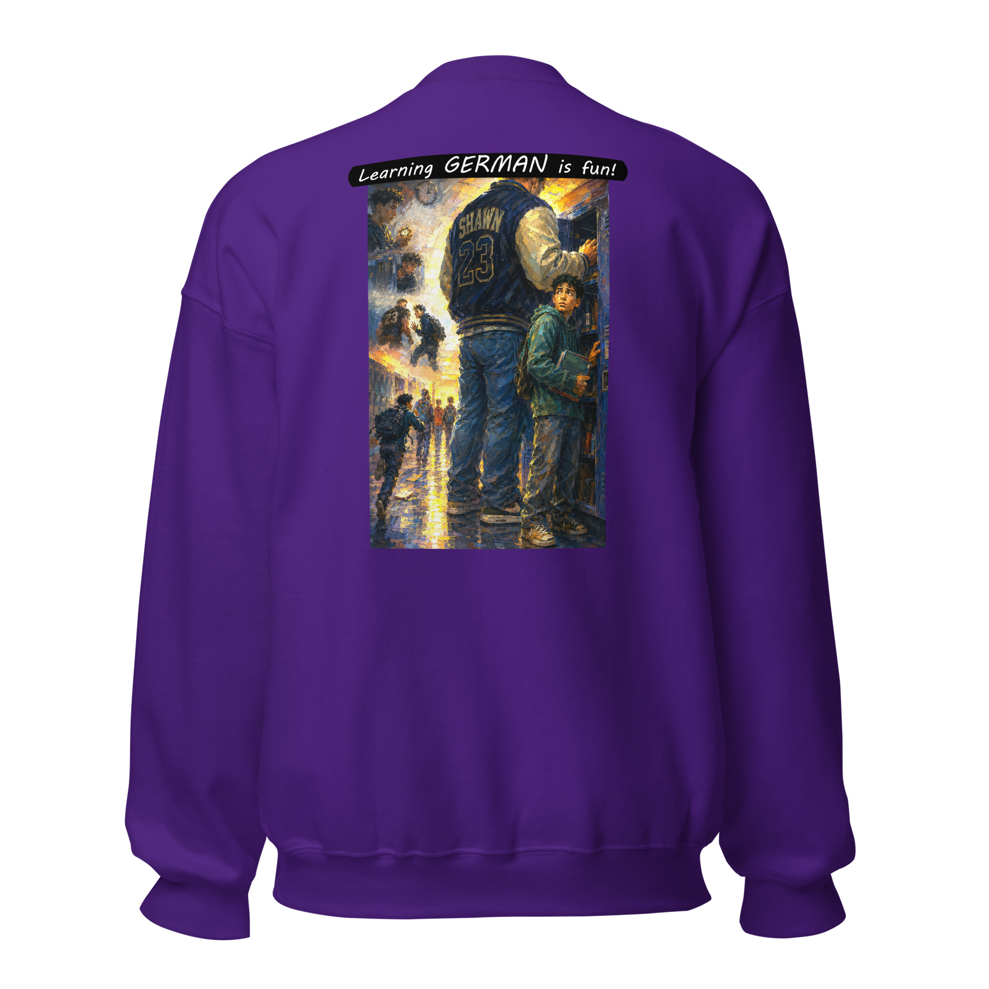 Unisex Crew Neck Sweatshirt - Learning GERMAN is fun! - The School Locker - Image 29