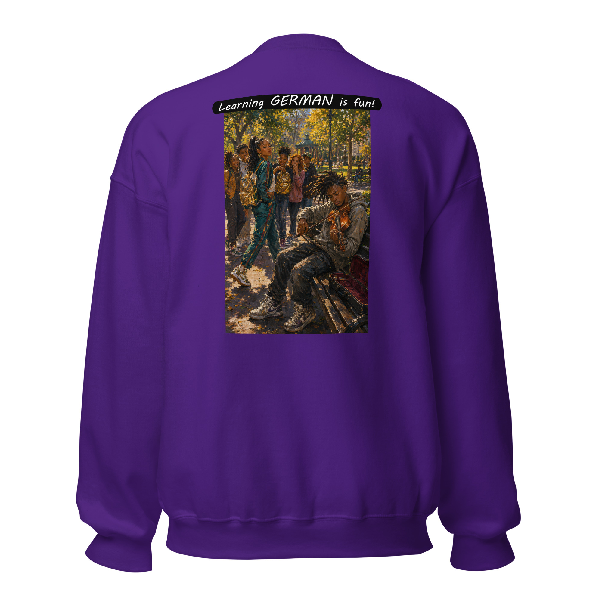 Unisex Crew Neck Sweatshirt - Learning GERMAN is fun! - The Spotlight - Image 31