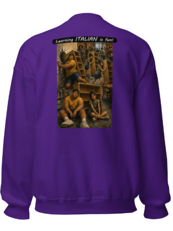 Unisex Crew Neck Sweatshirt – Learning ITALIAN is fun! – Fair Trade