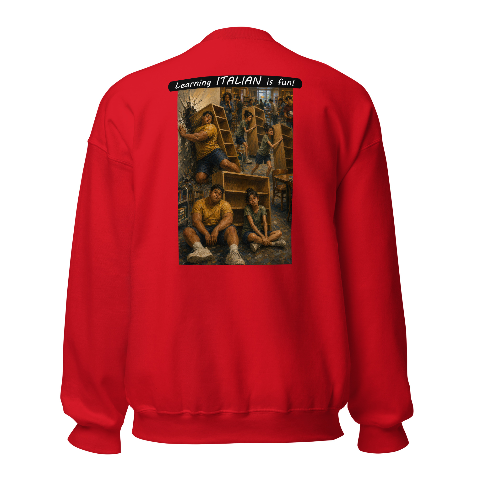 Unisex Crew Neck Sweatshirt - Learning ITALIAN is fun! - Fair Trade - Image 39