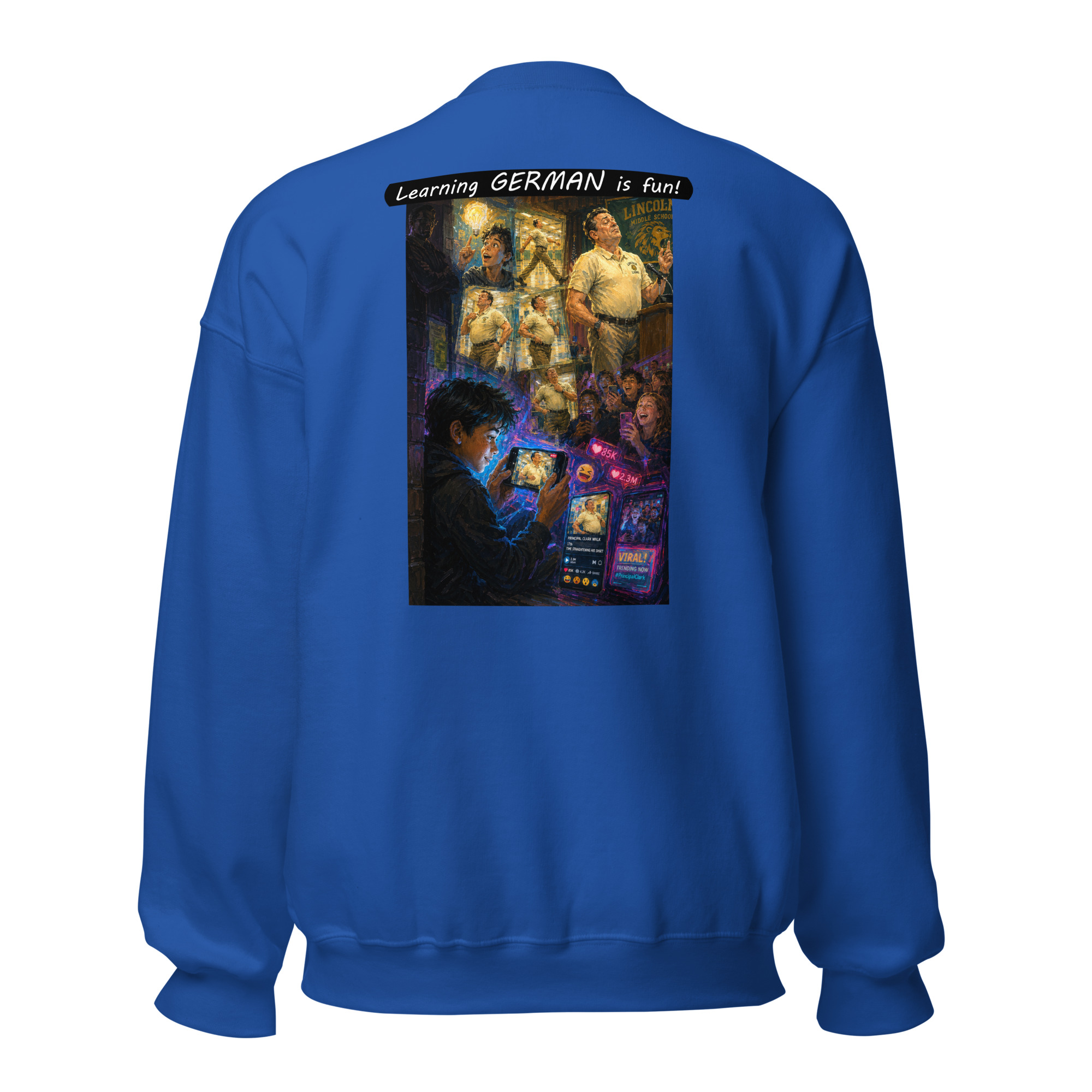 Unisex Crew Neck Sweatshirt - Learning GERMAN is fun! - The Influencer - Image 41
