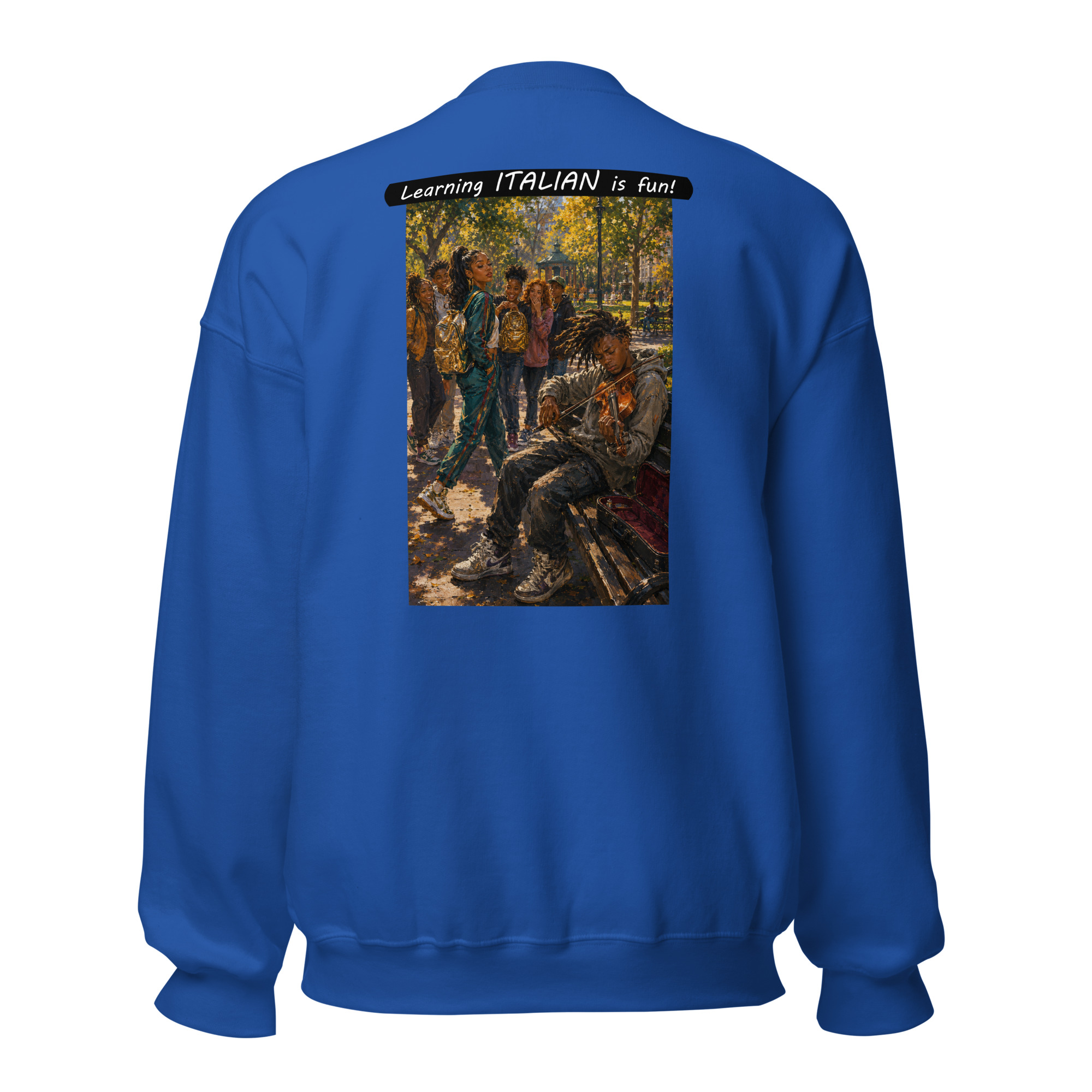 Unisex Crew Neck Sweatshirt - Learning ITALIAN is fun! -The Spotlight - Image 45