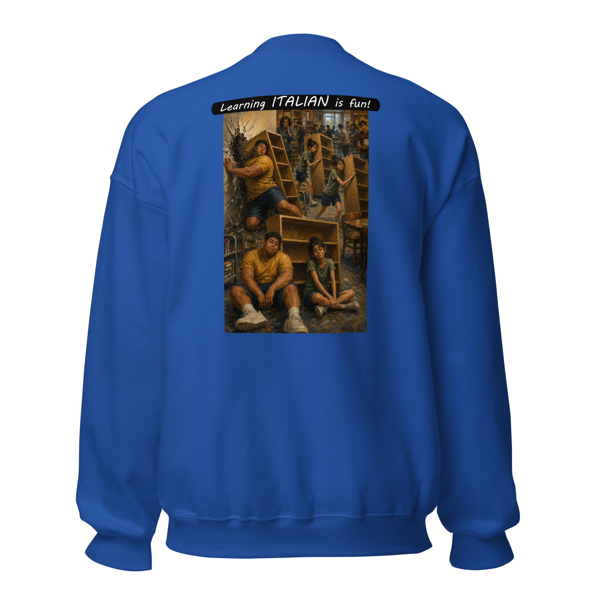 Unisex Crew Neck Sweatshirt - Learning ITALIAN is fun! - Fair Trade - Image 41