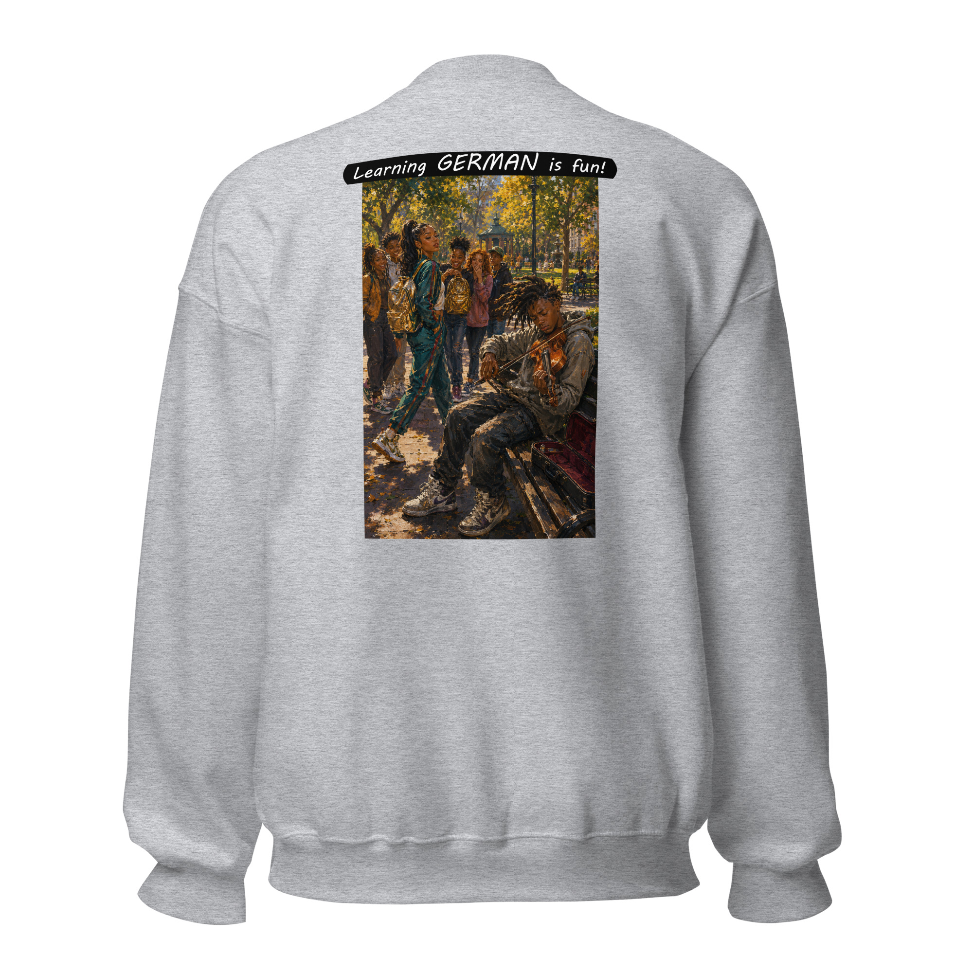 Unisex Crew Neck Sweatshirt - Learning GERMAN is fun! - The Spotlight - Image 19