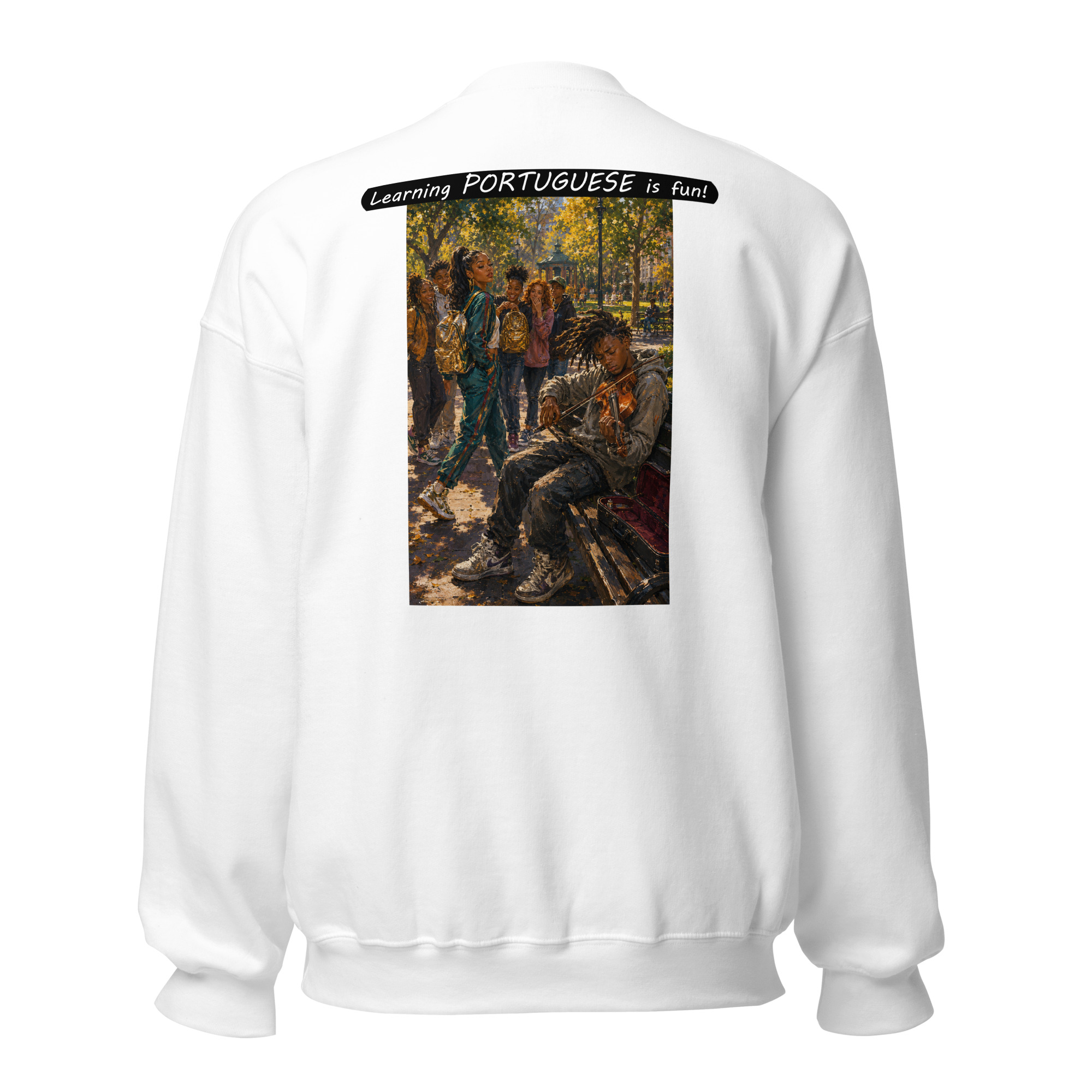 Unisex Crew Neck Sweatshirt - Learning PORTUGUESE is fun! -The Spotlight - Image 47