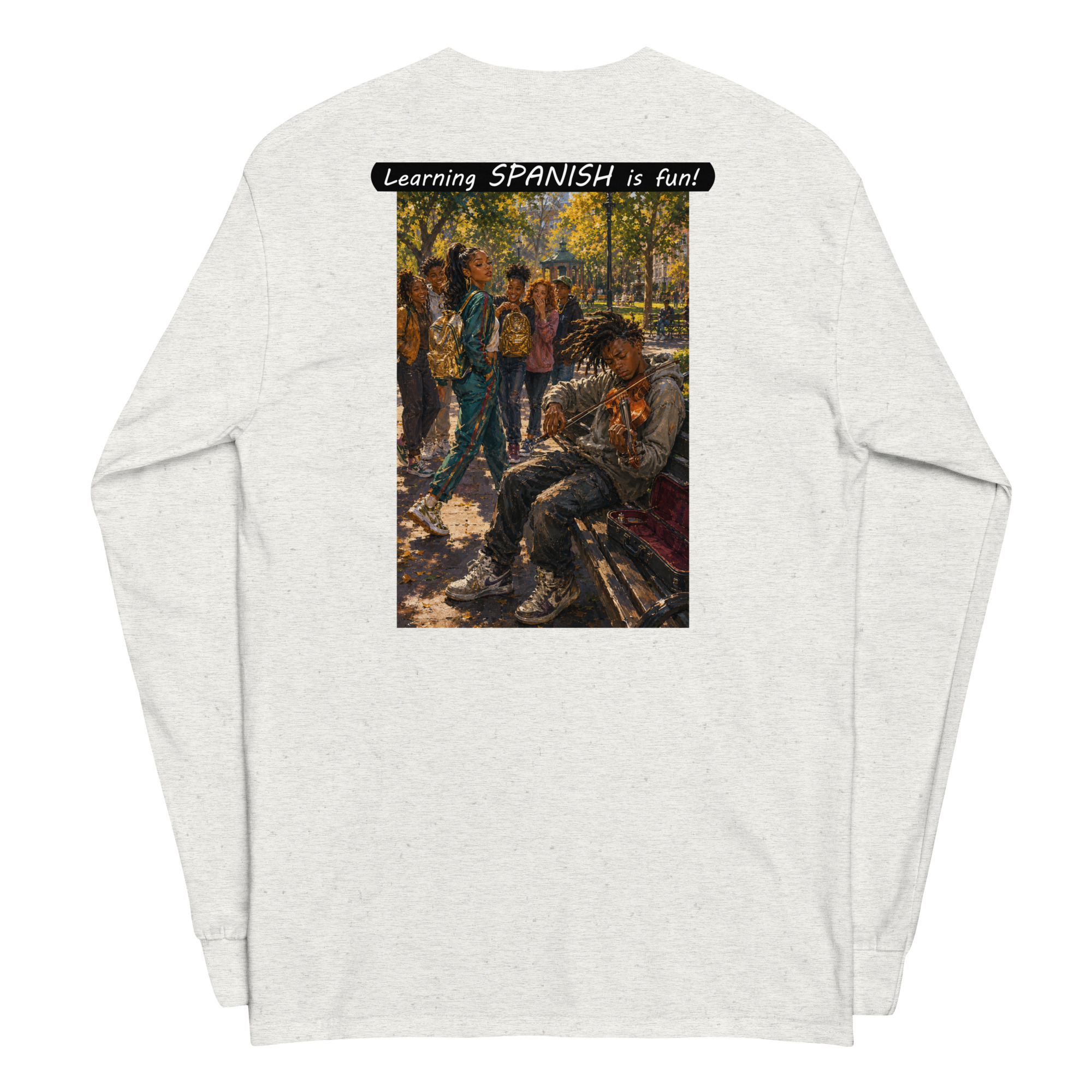 Unisex Long Sleeve Shirt - Learning SPANISH is fun! - The Spotlight - Image 28