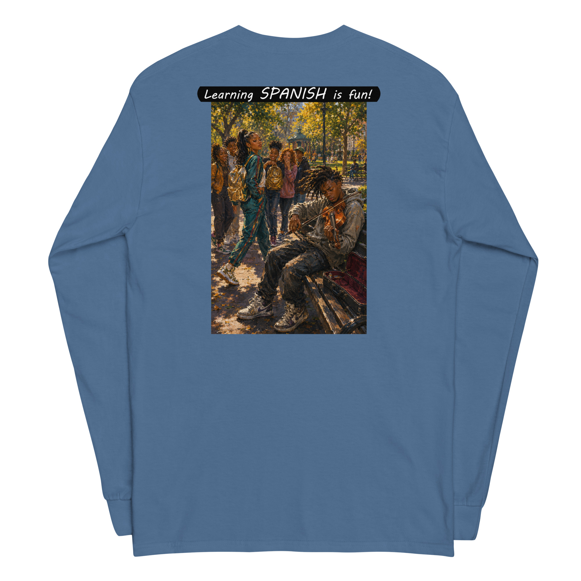 Unisex Long Sleeve Shirt - Learning SPANISH is fun! - The Spotlight - Image 16