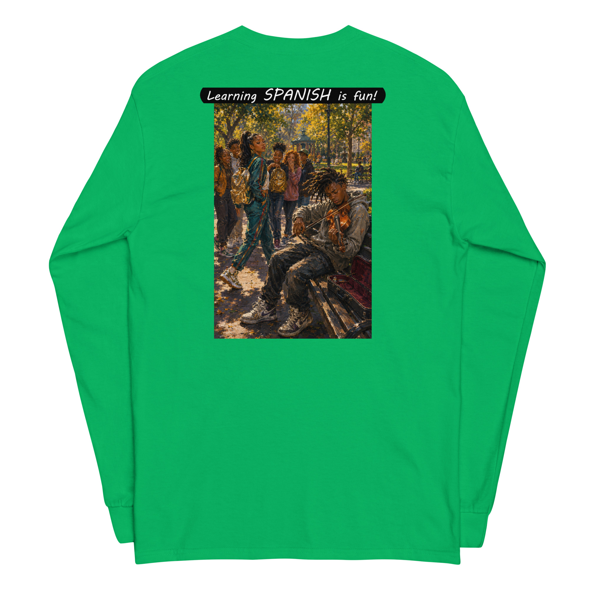 Unisex Long Sleeve Shirt - Learning SPANISH is fun! - The Spotlight - Image 18