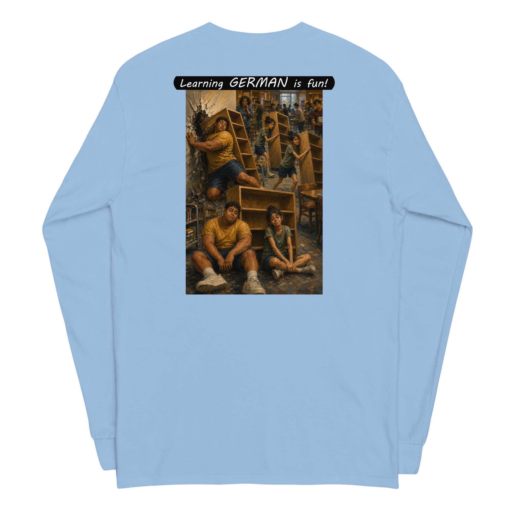Unisex Long Sleeve Shirt - Learning GERMAN is fun! - Fair Trade - Image 24