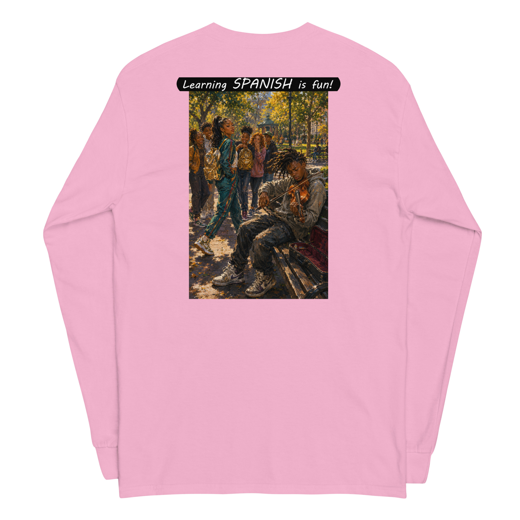 Unisex Long Sleeve Shirt - Learning SPANISH is fun! - The Spotlight - Image 26