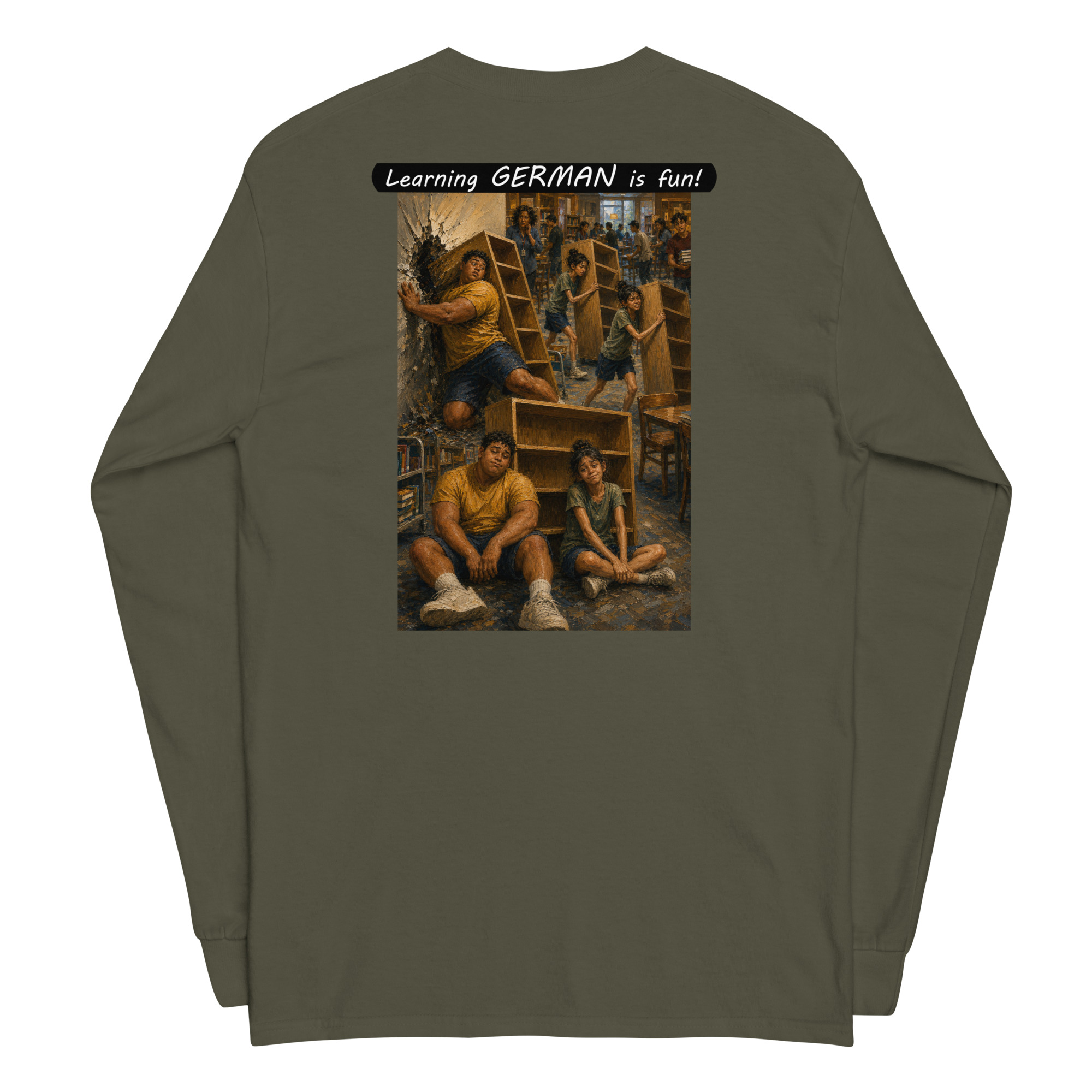 Unisex Long Sleeve Shirt - Learning GERMAN is fun! - Fair Trade - Image 20