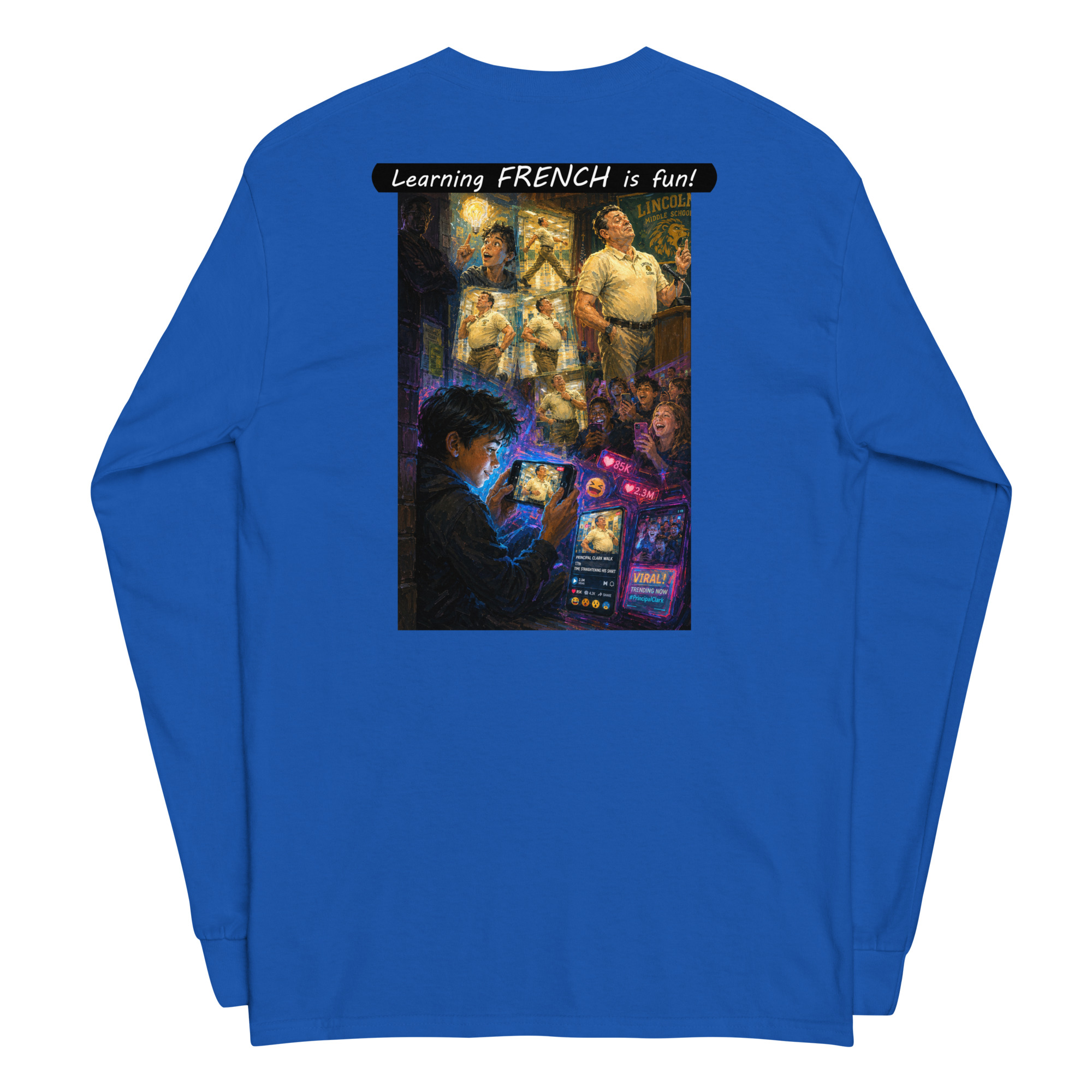 Unisex Long Sleeve Shirt - Learning FRENCH is fun! - The Influencer - Image 15