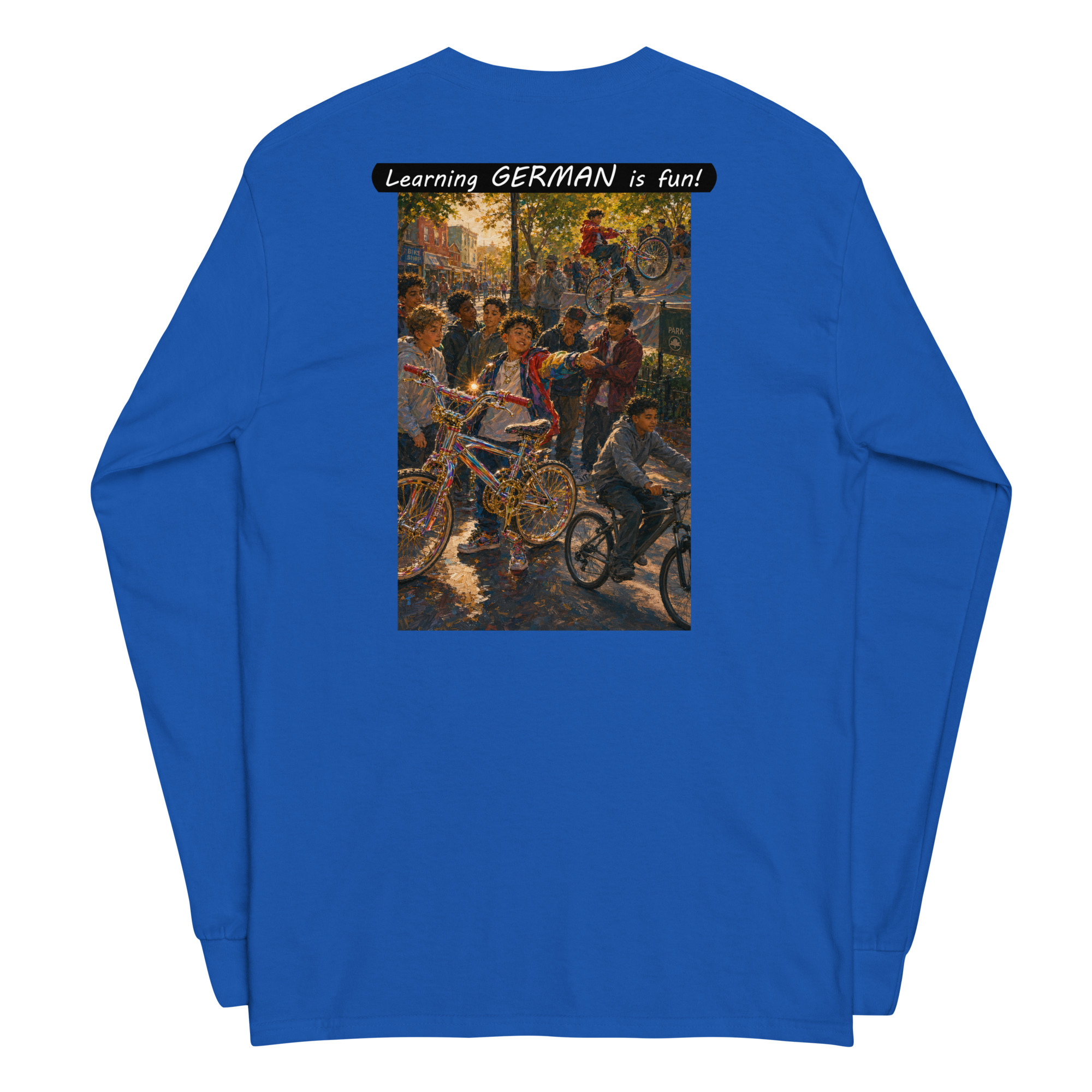 Unisex Long Sleeve Shirt - Learning GERMAN is fun! - The Show Off - Image 2