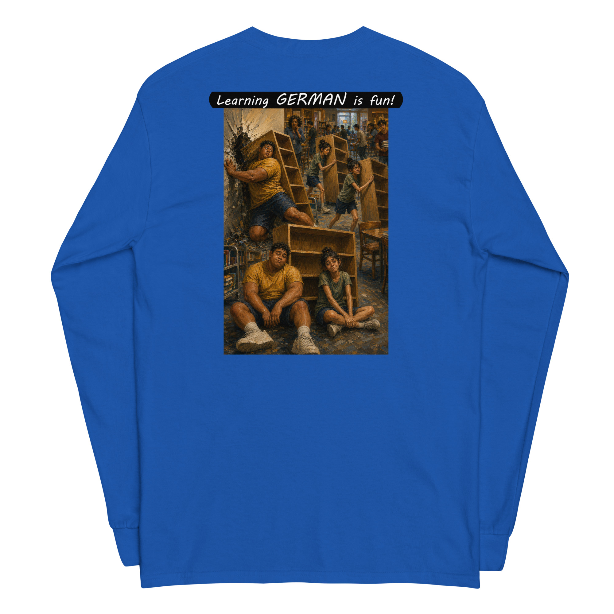 Unisex Long Sleeve Shirt - Learning GERMAN is fun! - Fair Trade - Image 18