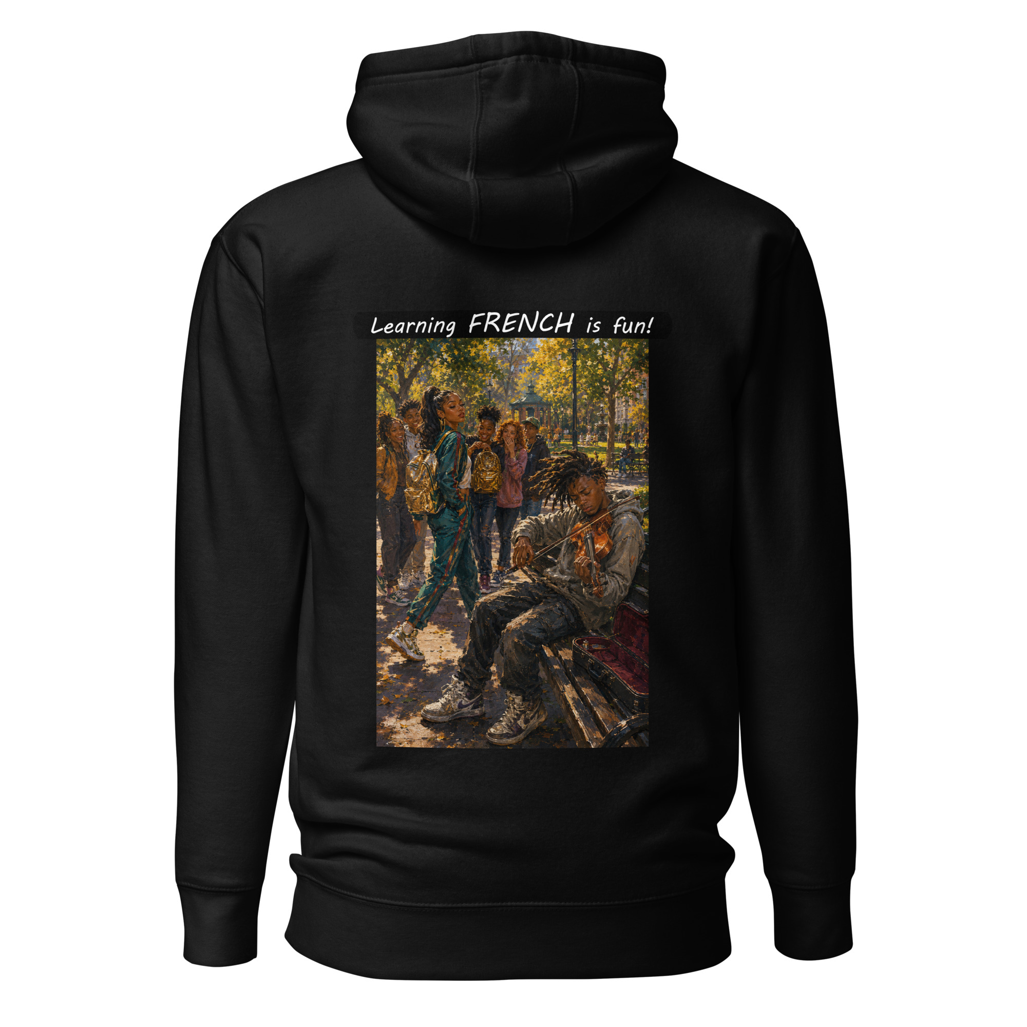 Unisex Premium Pullover Hoodie - Learning FRENCH is fun! - The Spotlight - Image 8