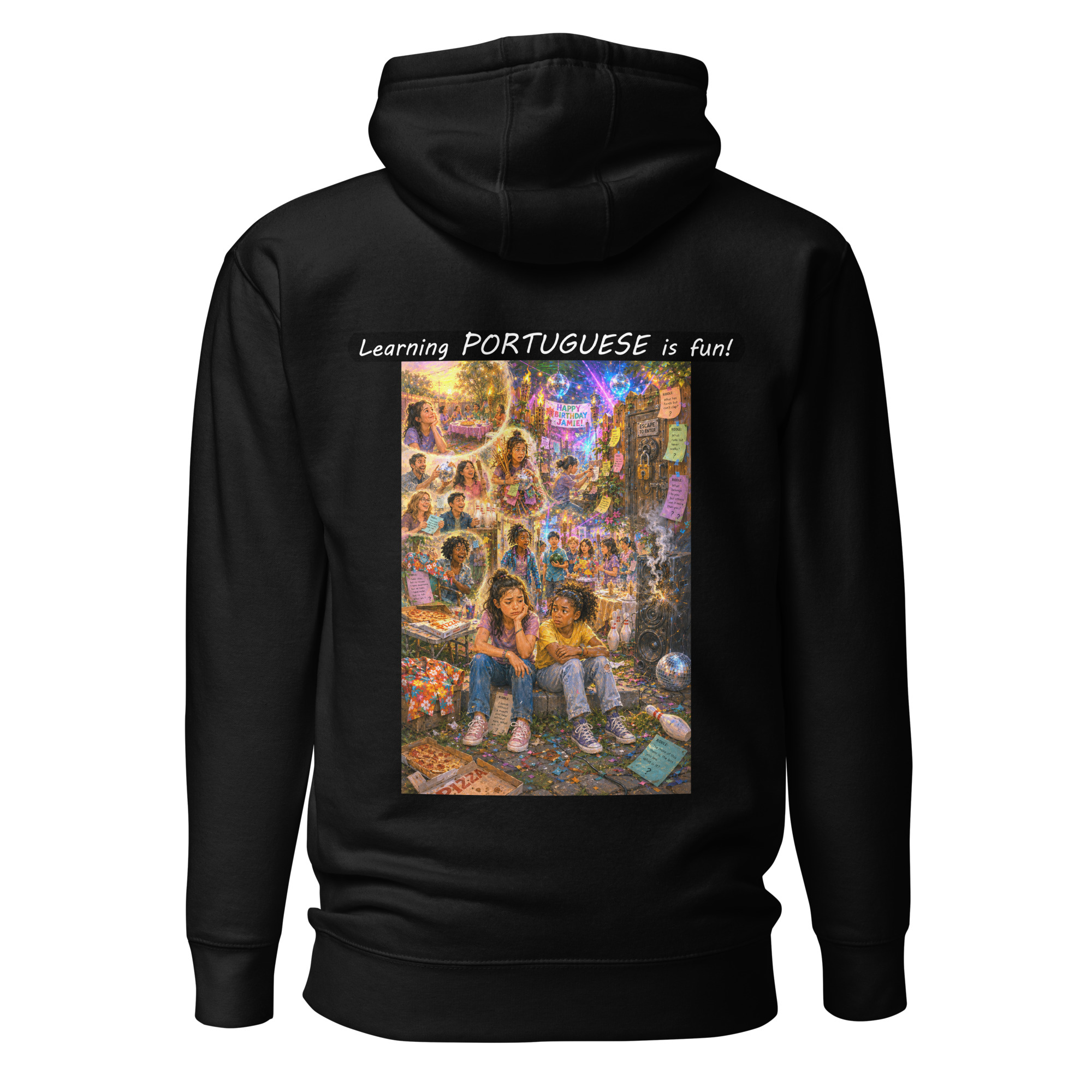 Unisex Premium Pullover Hoodie - Learning PORTUGUESE is fun! - The Surprise Party - Image 8