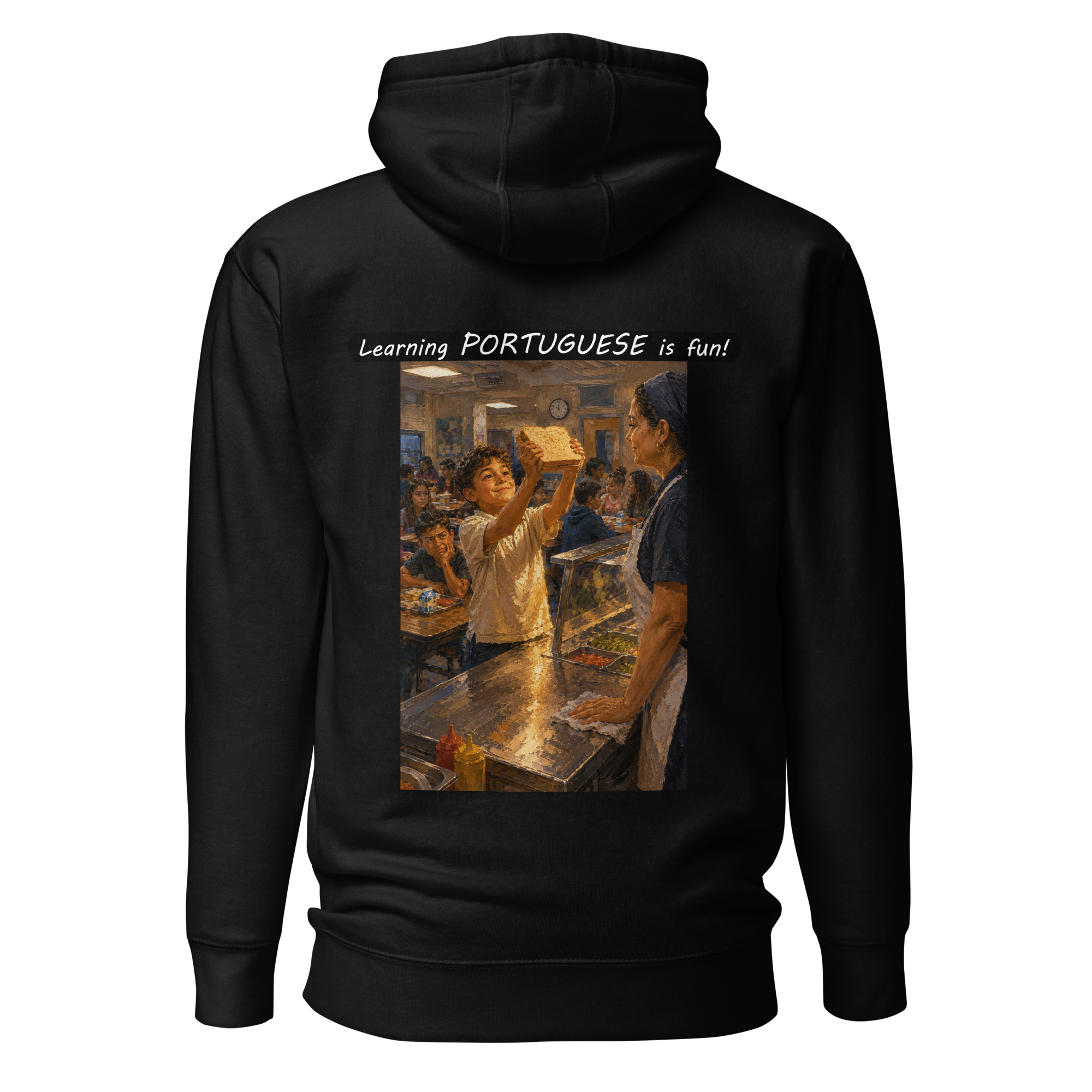Unisex Premium Pullover Hoodie - Learning PORTUGUESE is fun! - Crusty Roof Tiles - Image 8