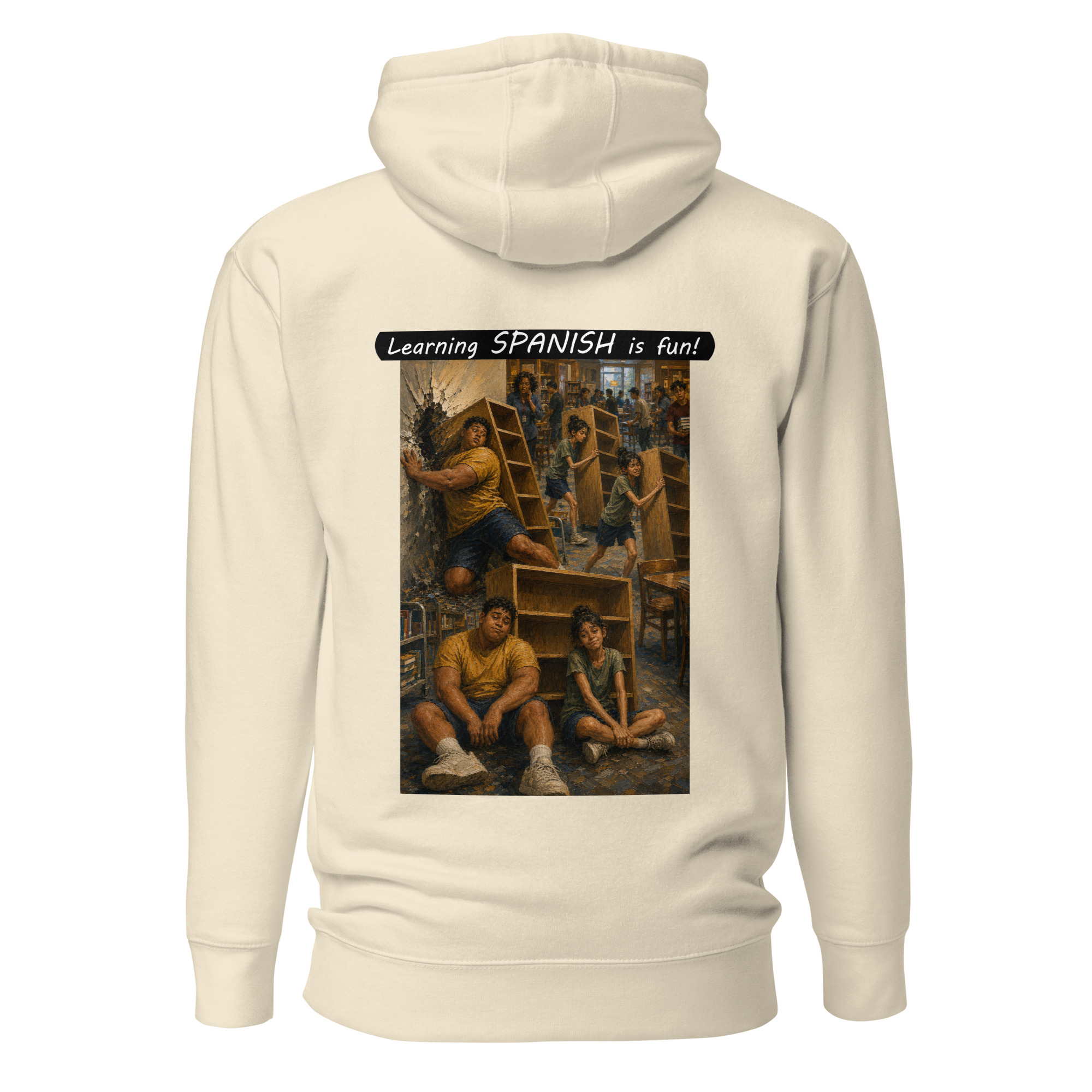 Unisex Premium Pullover Hoodie - Learning SPANISH is fun! - Fair Trade - Image 38